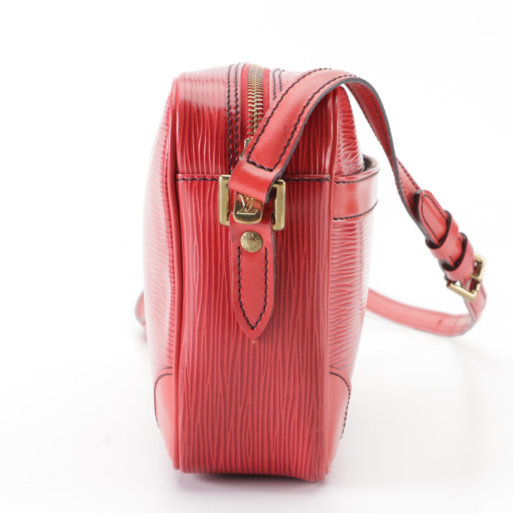 Louis Vuitton Trocadero 23 Bag in Red Epi and Smooth Leather