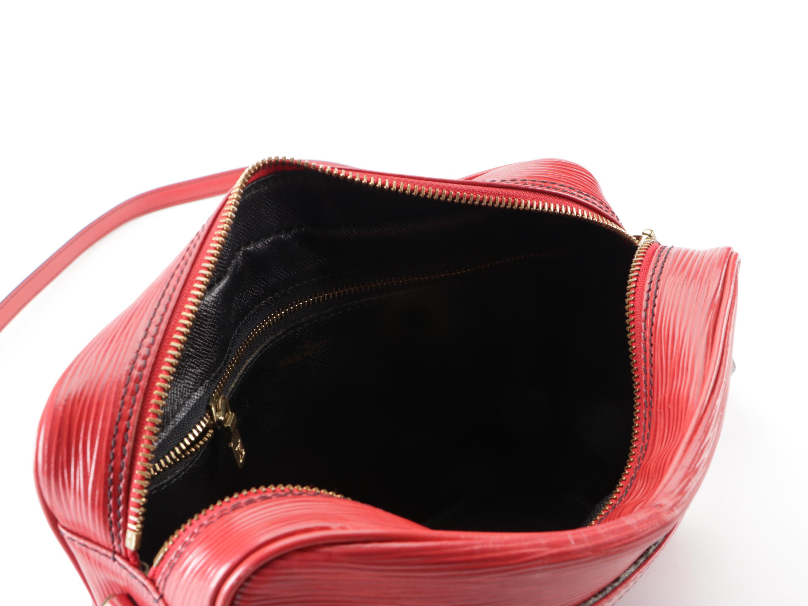 Louis Vuitton Trocadero 23 Bag in Red Epi and Smooth Leather
