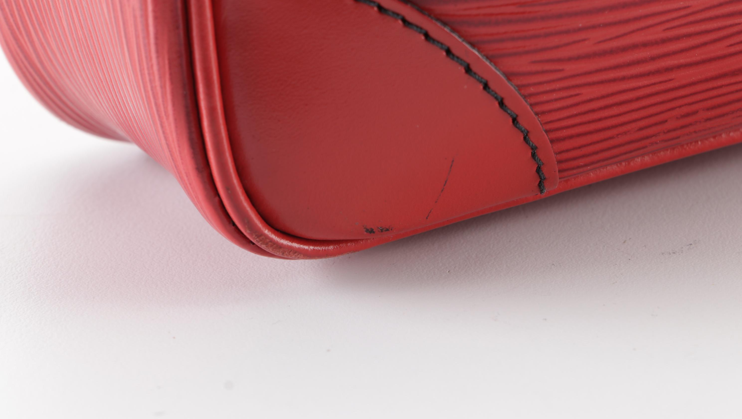 Louis Vuitton Trocadero 23 Bag in Red Epi and Smooth Leather