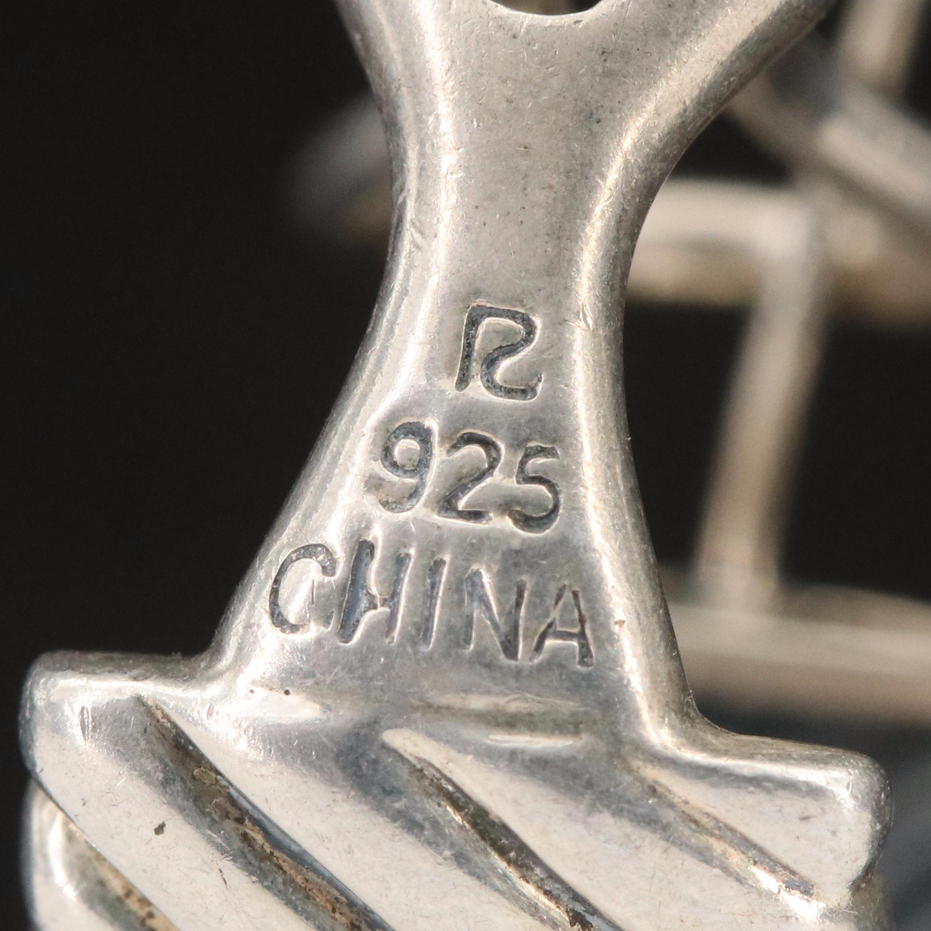 Sterling Earrings Featuring Cubic Zirconia and Imitation Pearl