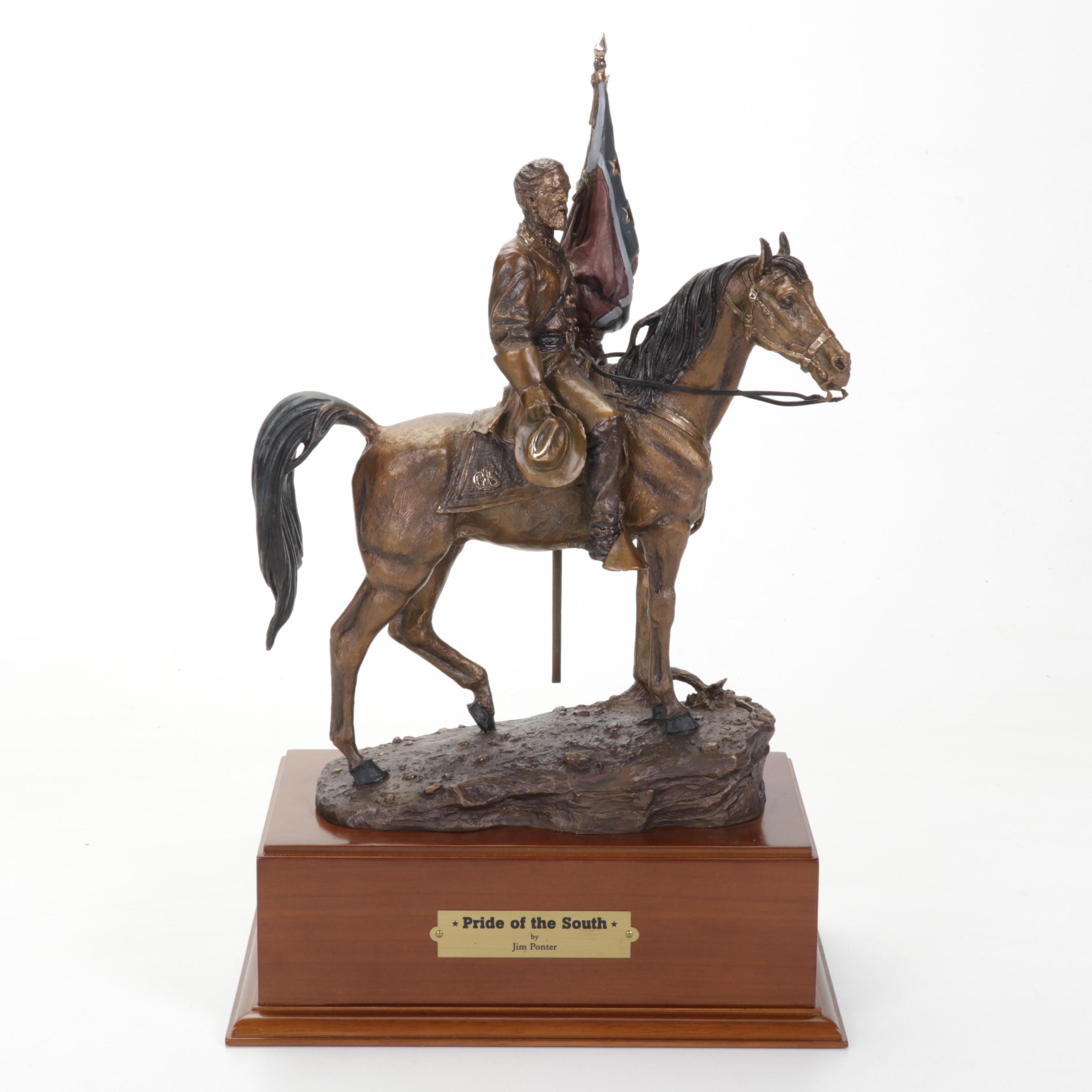 Jim Ponter for Franklin Mint Bronze Sculpture "Pride of the South"