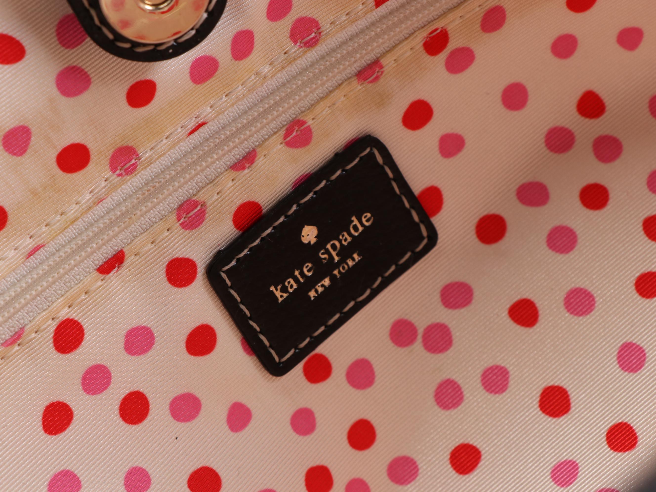 Kate Spade East-West Double Zip Tote Bag in Black Leather