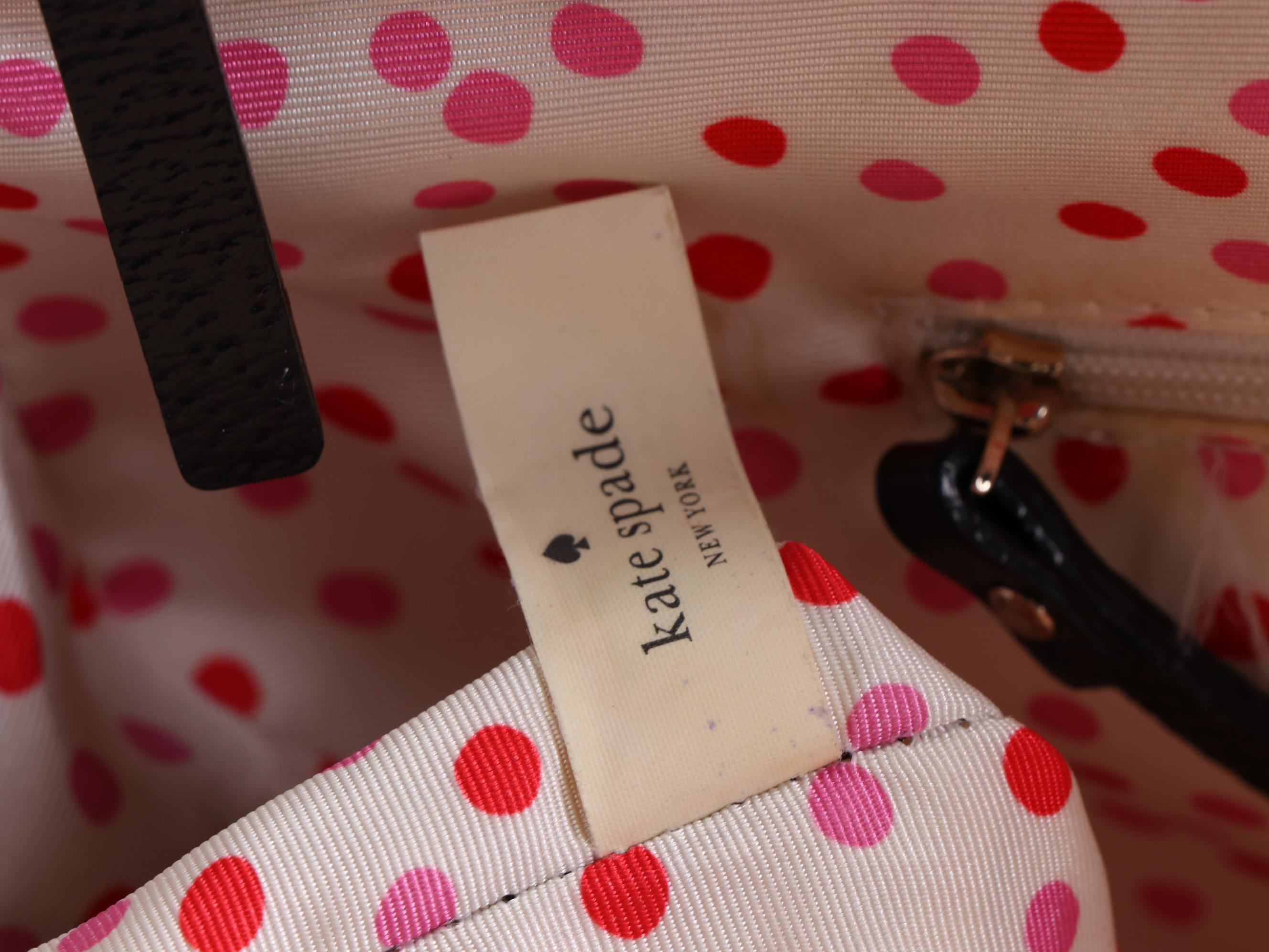 Kate Spade East-West Double Zip Tote Bag in Black Leather