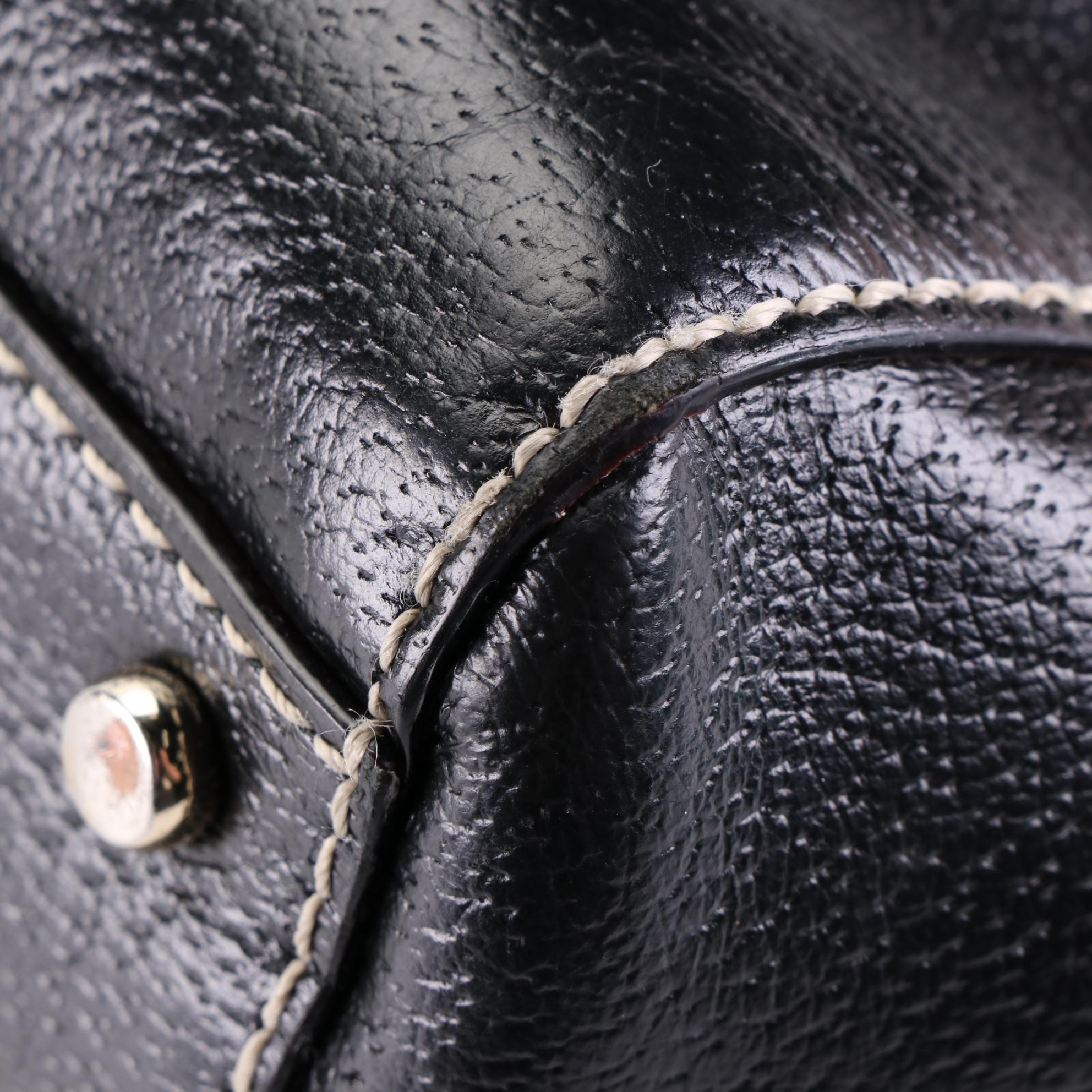 Kate Spade East-West Double Zip Tote Bag in Black Leather