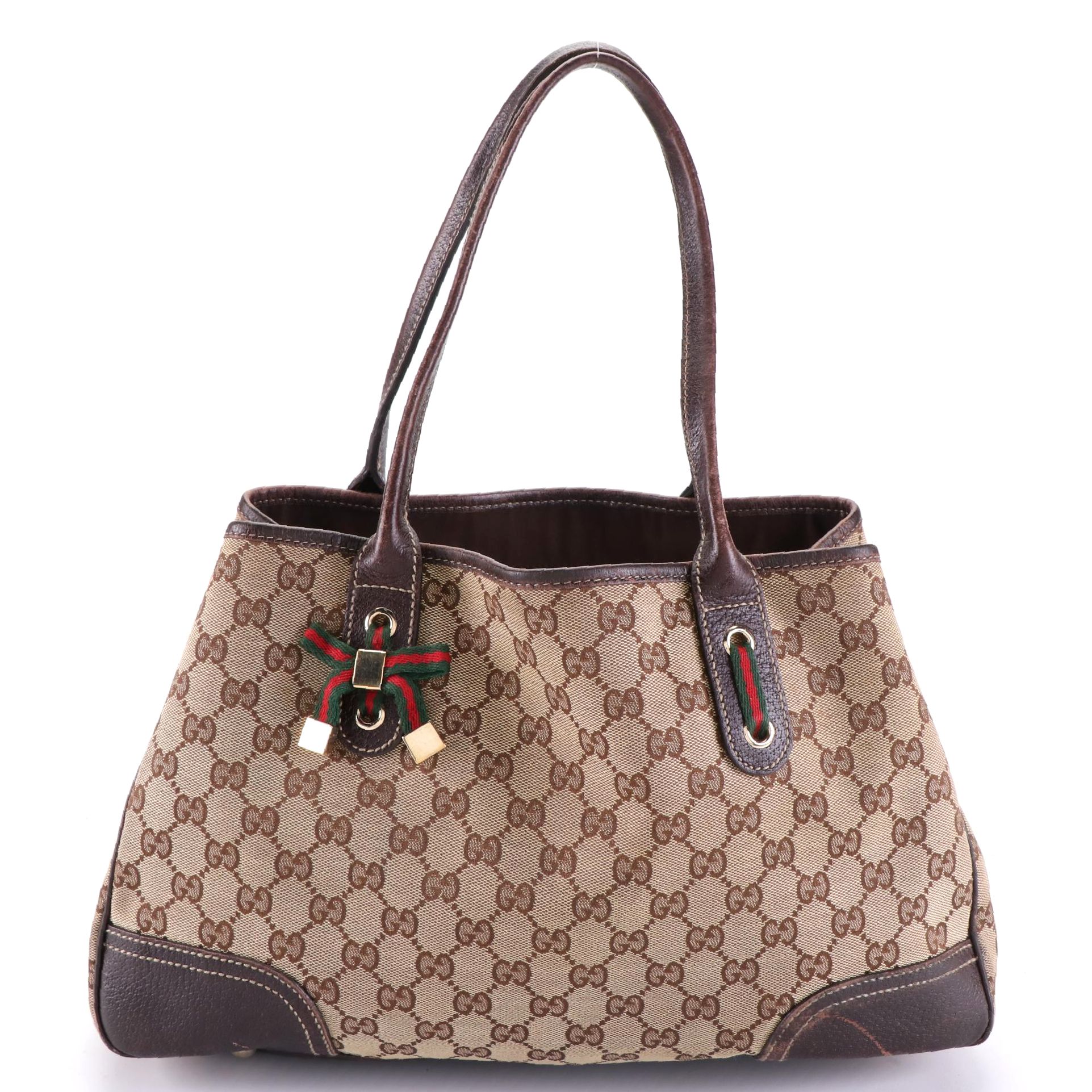Gucci Princy GG Canvas and Leather Shoulder Bag