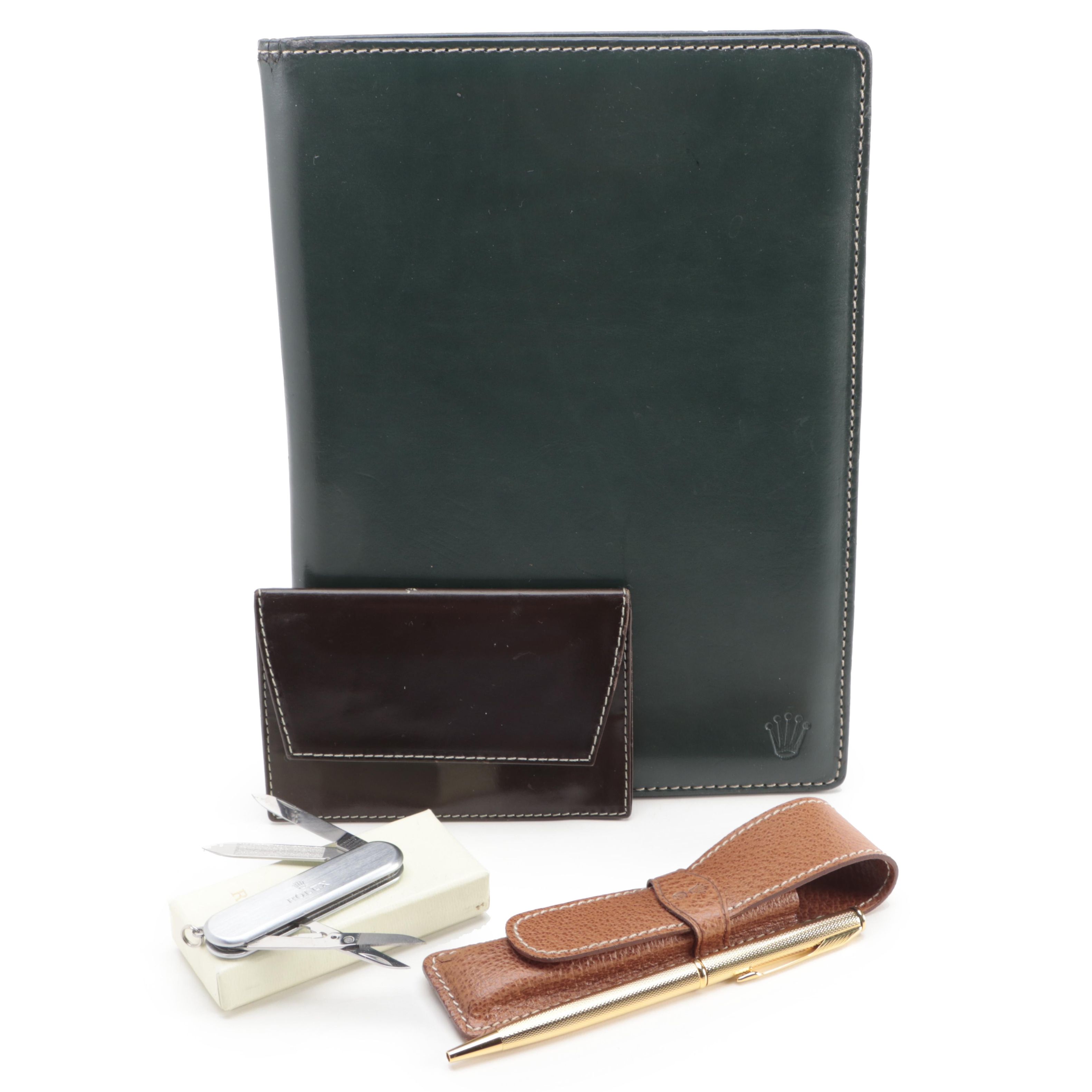 Rolex Pen with Rolex and Patek Philippe Desk Accessories