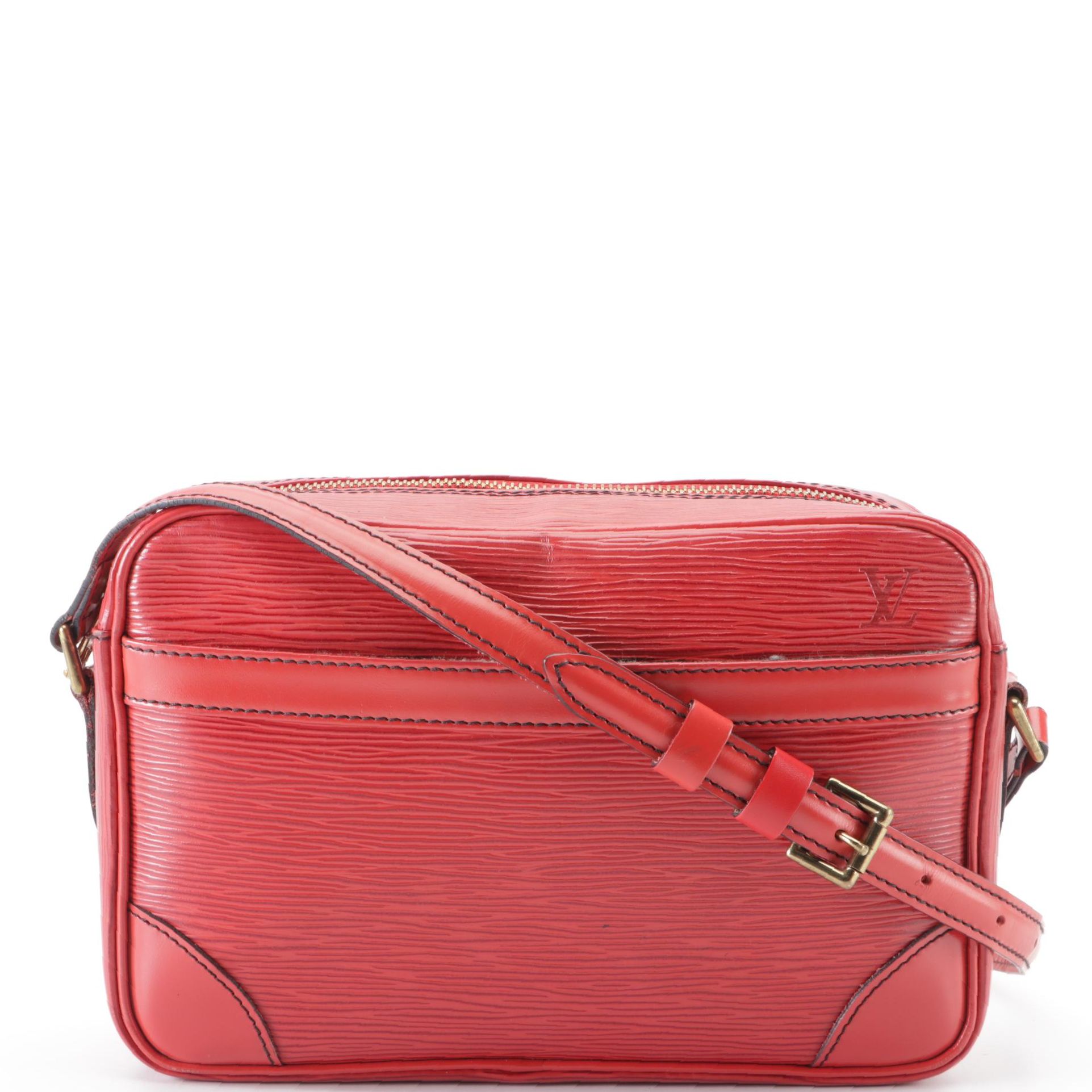 Louis Vuitton Trocadero 23 Bag in Red Epi and Smooth Leather