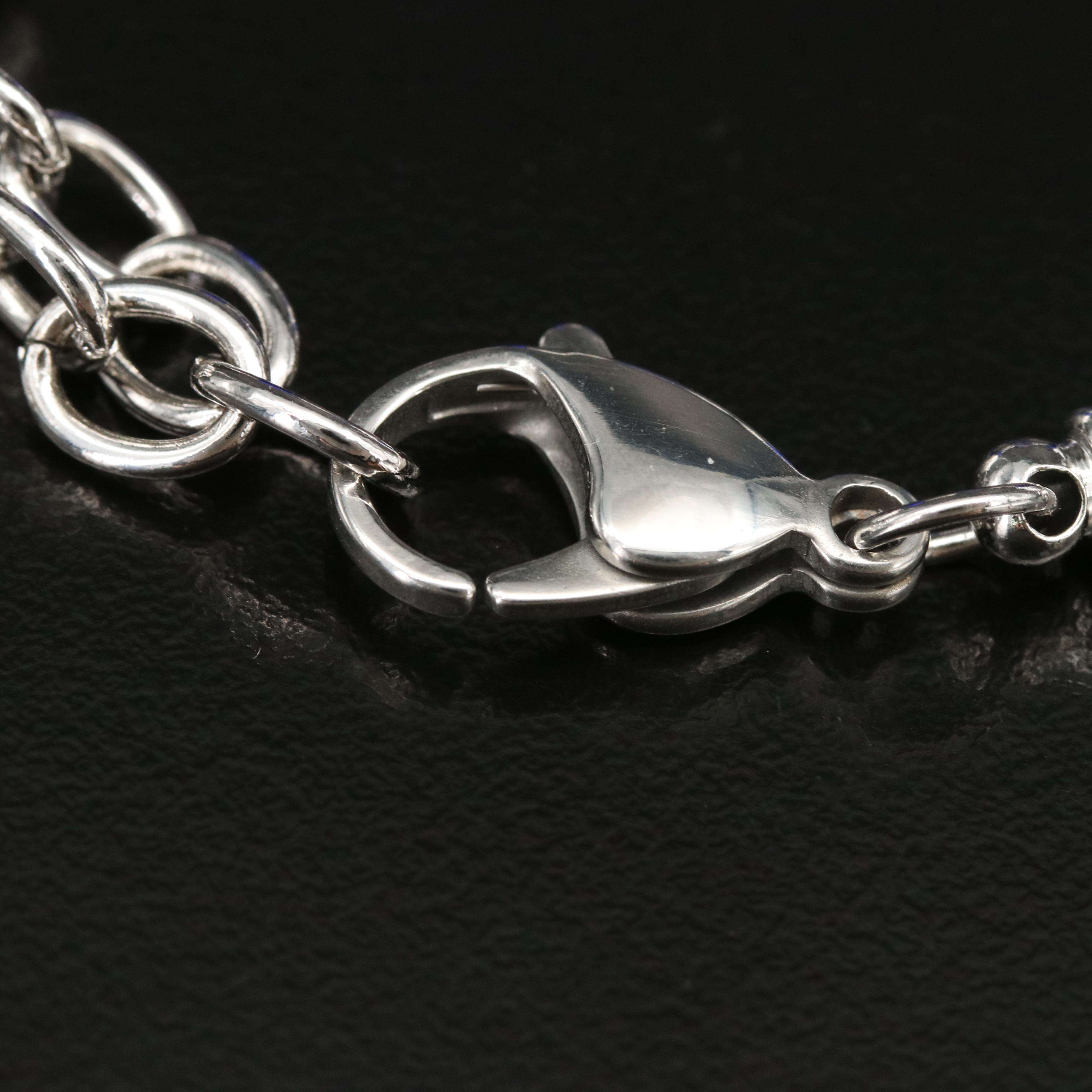 Bella Perlina Cubic Zirconia and Faux Pearl Charm Bracelet and Charms