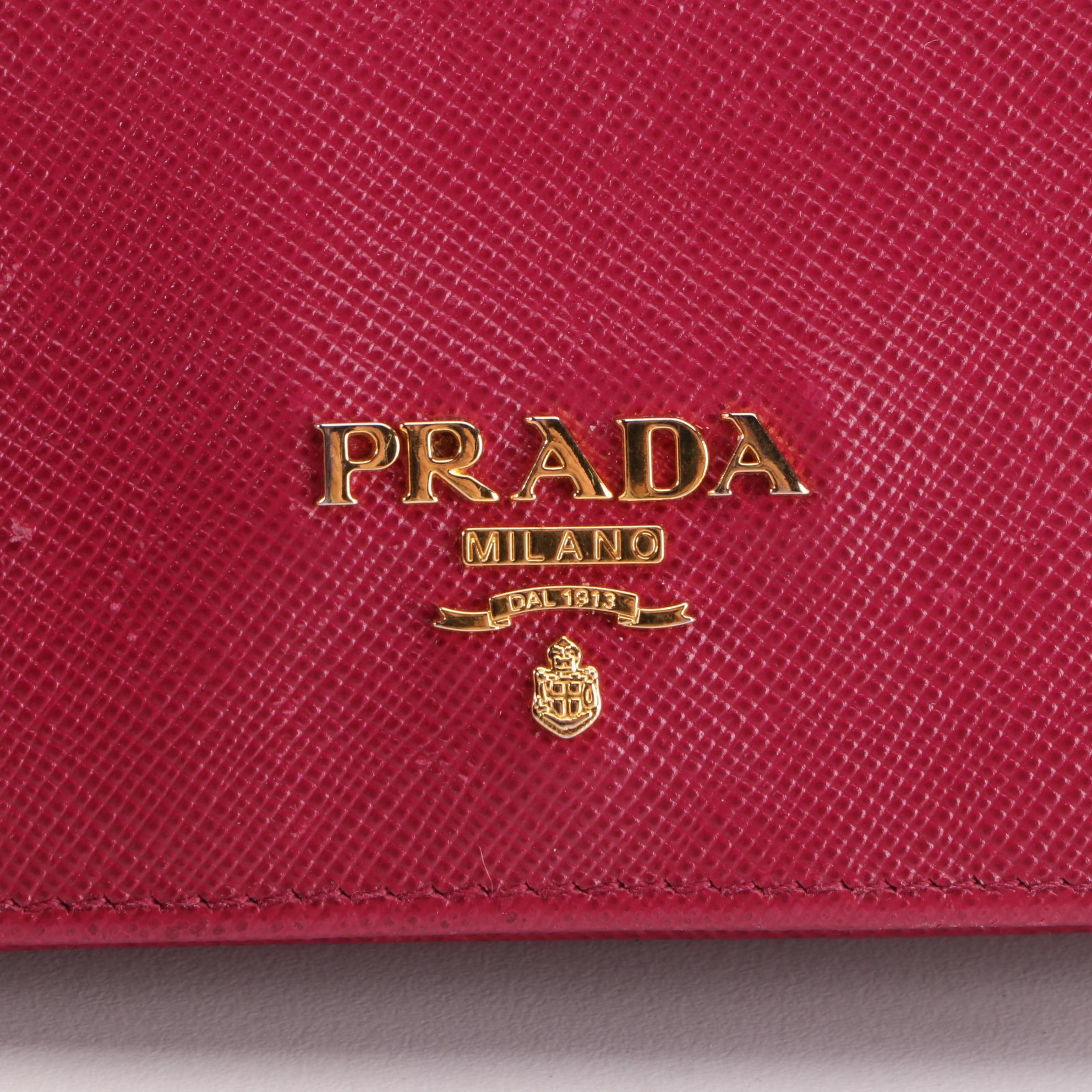 Prada Saffiano Leather Wallet with Box