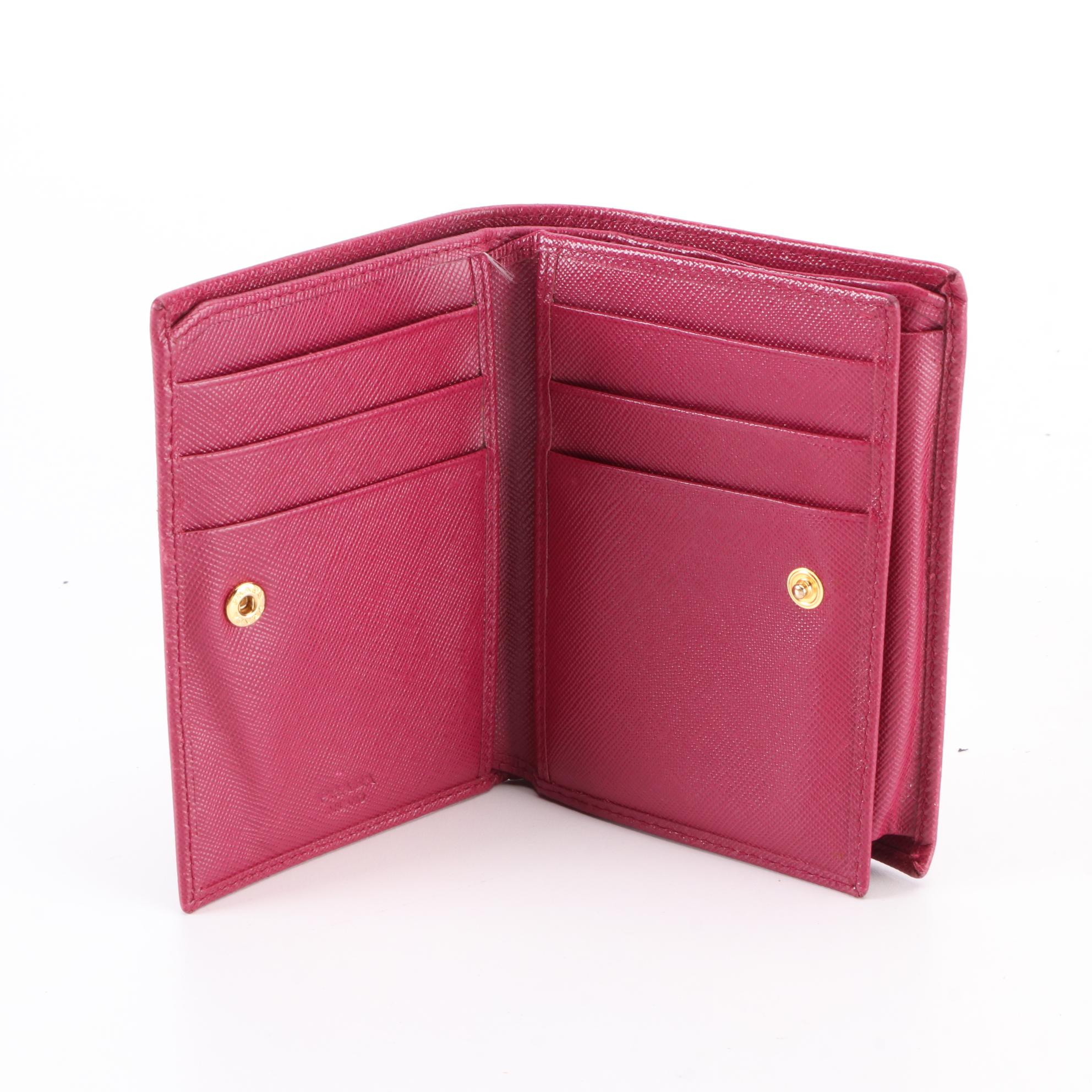 Prada Saffiano Leather Wallet with Box