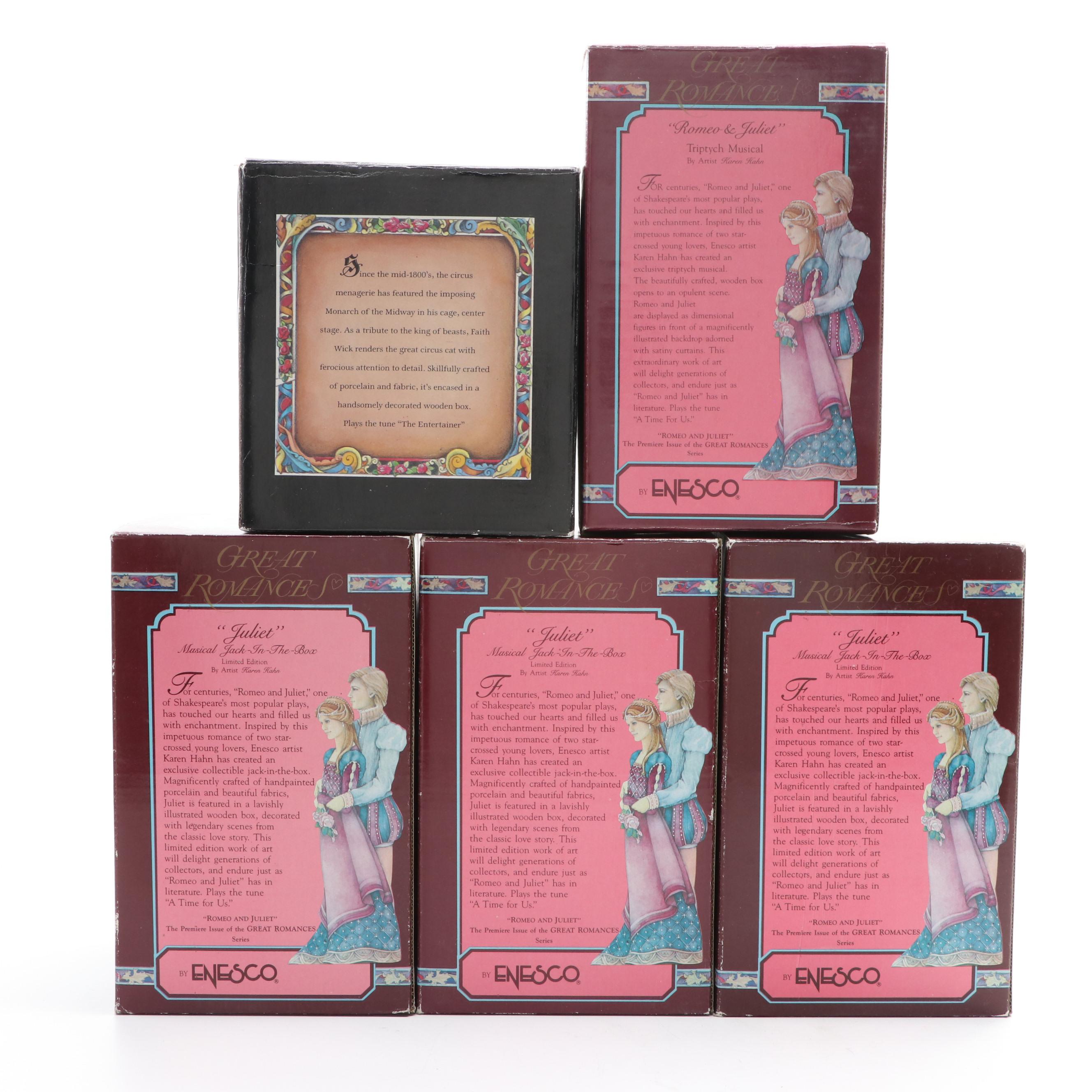 Enesco "Romeo and Juliet", "Monarch of the Way" and Other Music Boxes