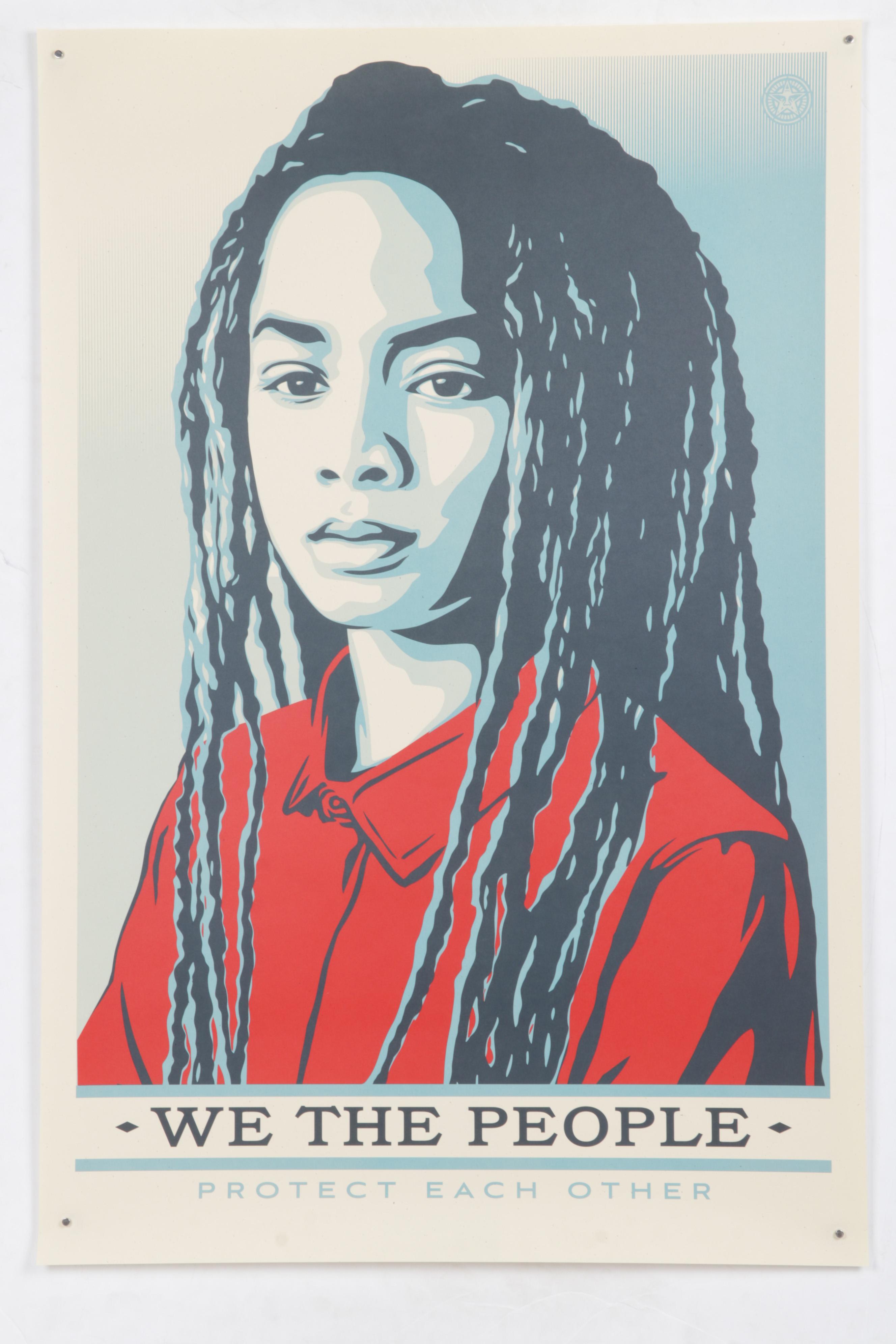 Shepard Fairey for Amplifier Giclée "We the People: Protect Each Other"