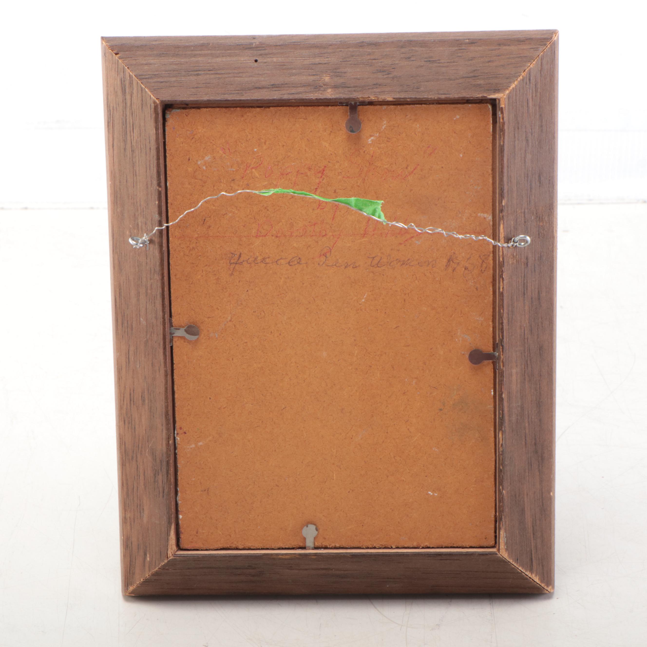 Dorothy Hibbs Floral Still Life Oil Painting "Poppy Show," 1968