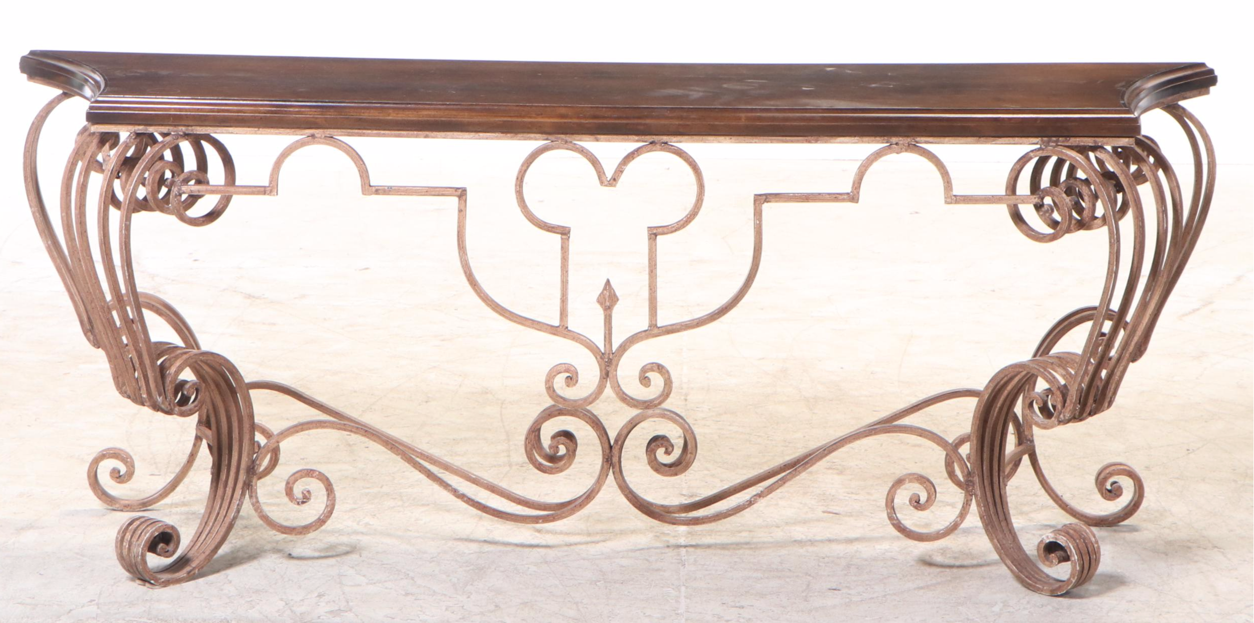 French Style Wrought Iron Console Table
