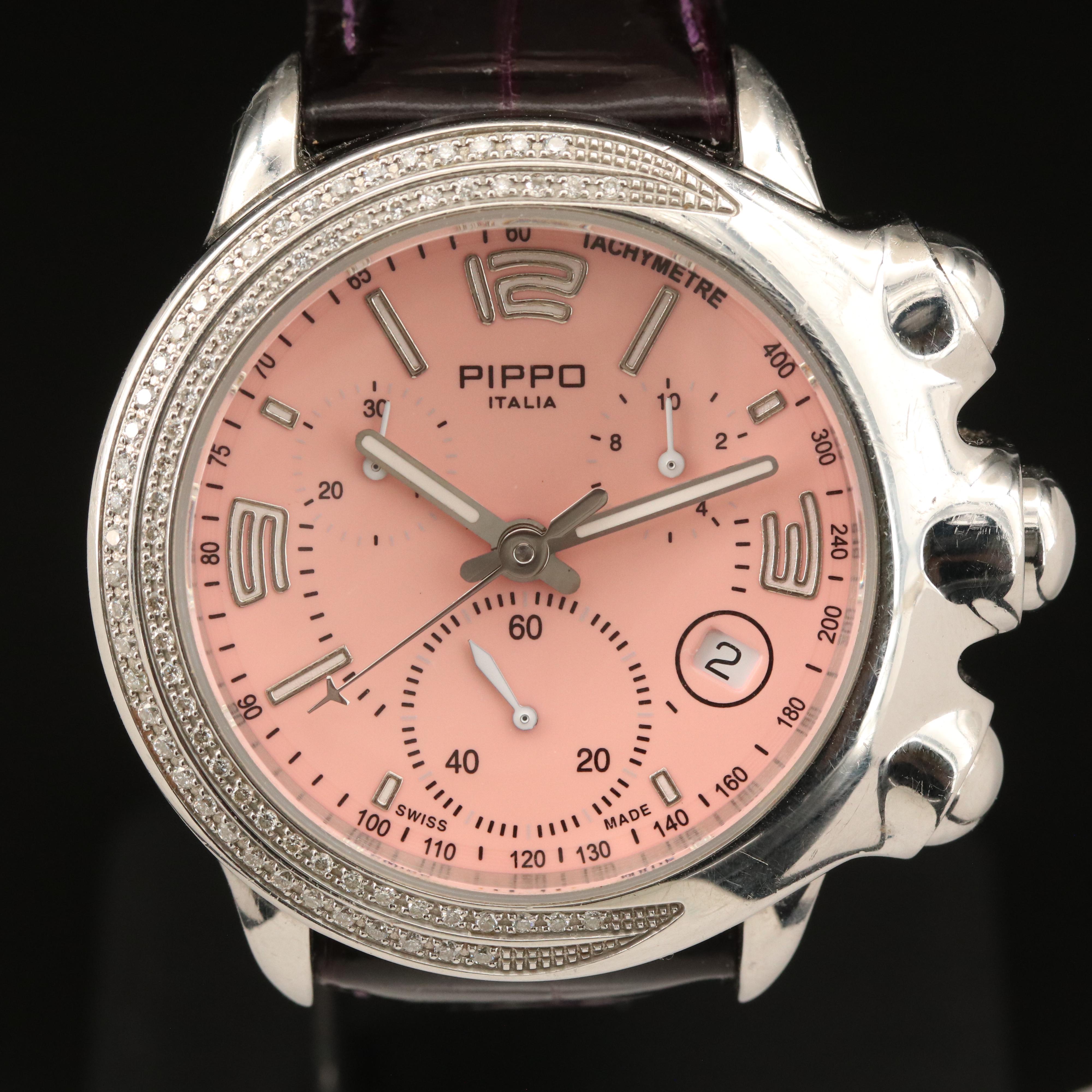 Pippo Perez Diamond Bezel Chronograph Watch