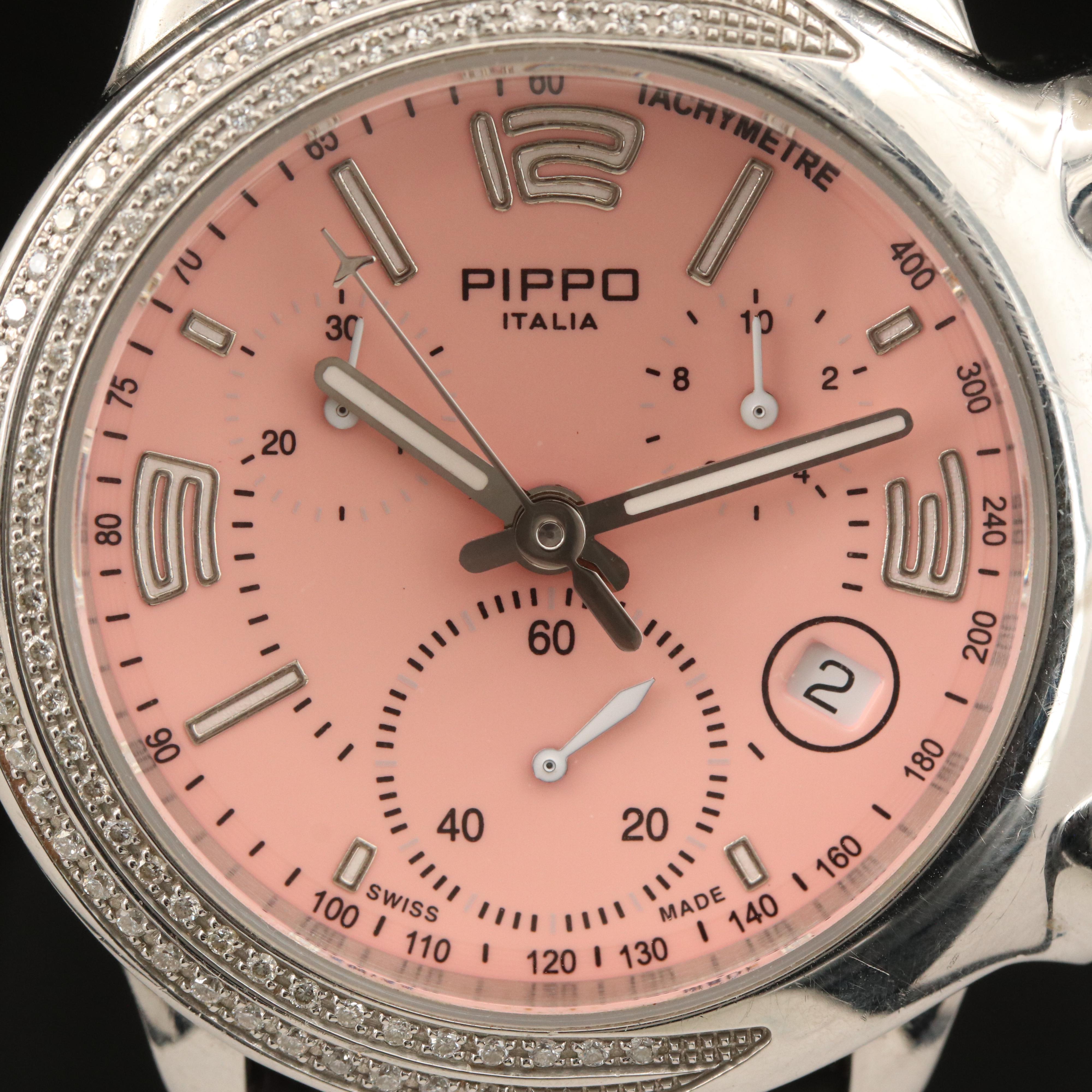 Pippo Perez Diamond Bezel Chronograph Watch