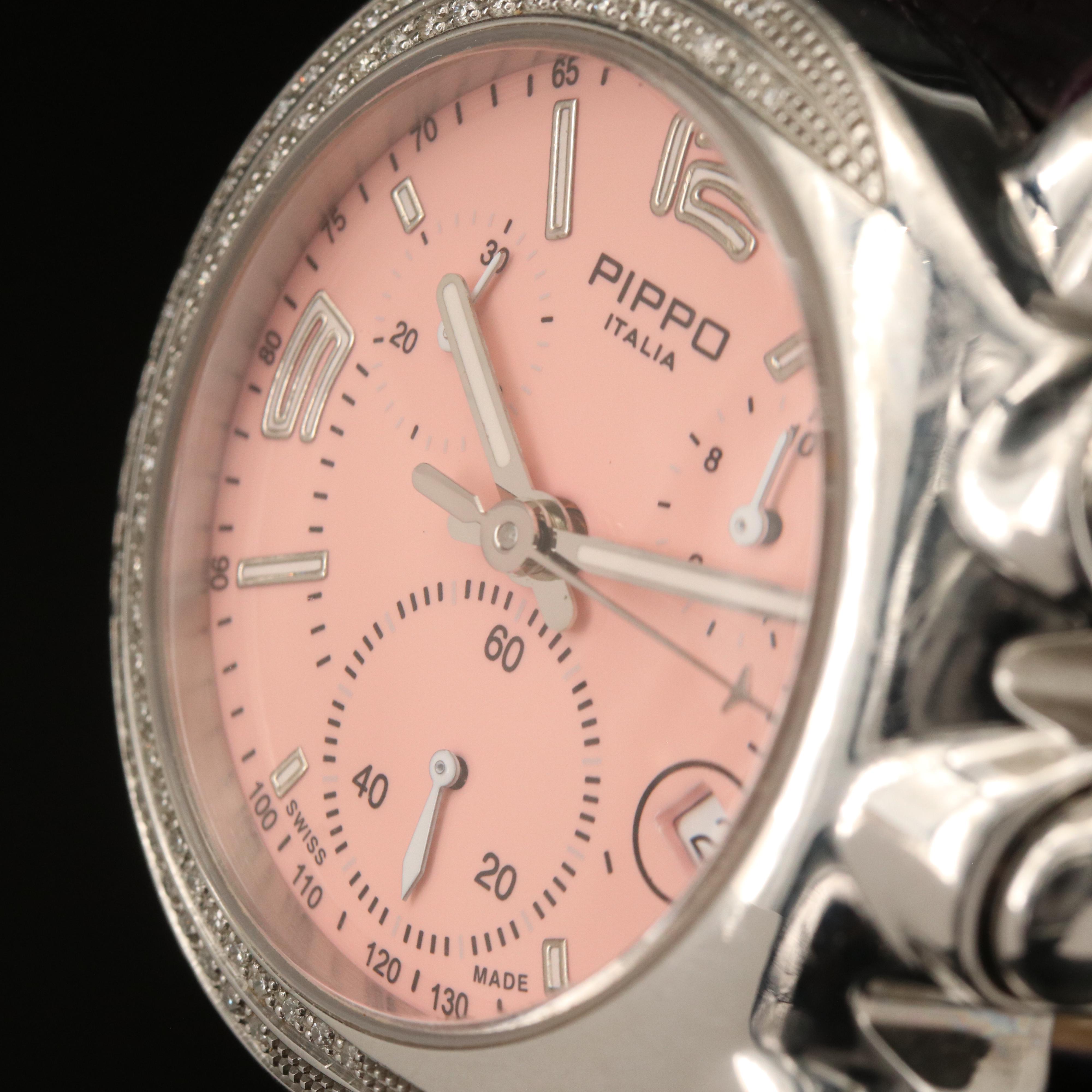 Pippo Perez Diamond Bezel Chronograph Watch