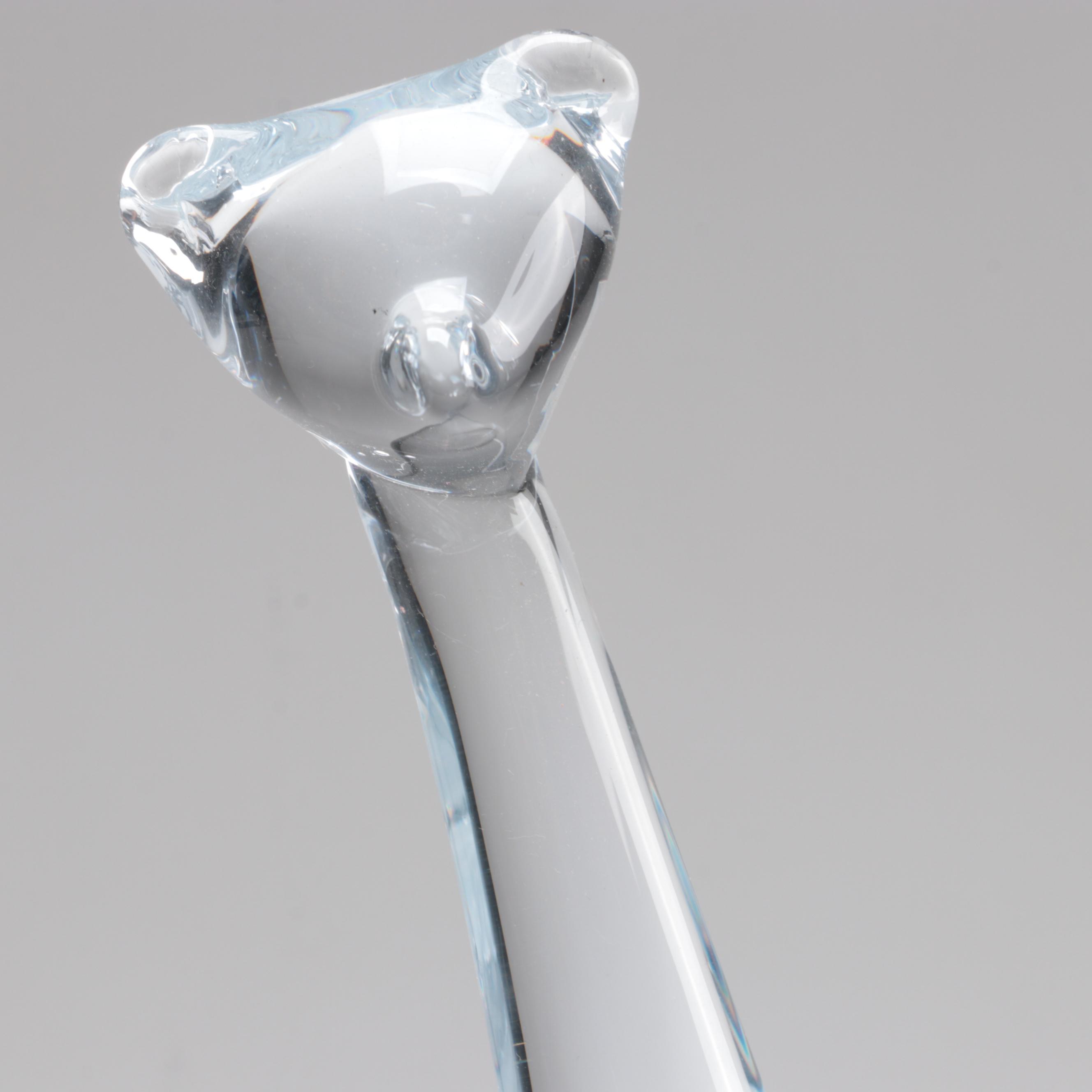 Miloslav Janků for Železnobrodské Sklo Handcrafted Czech Glass Animal Figurines