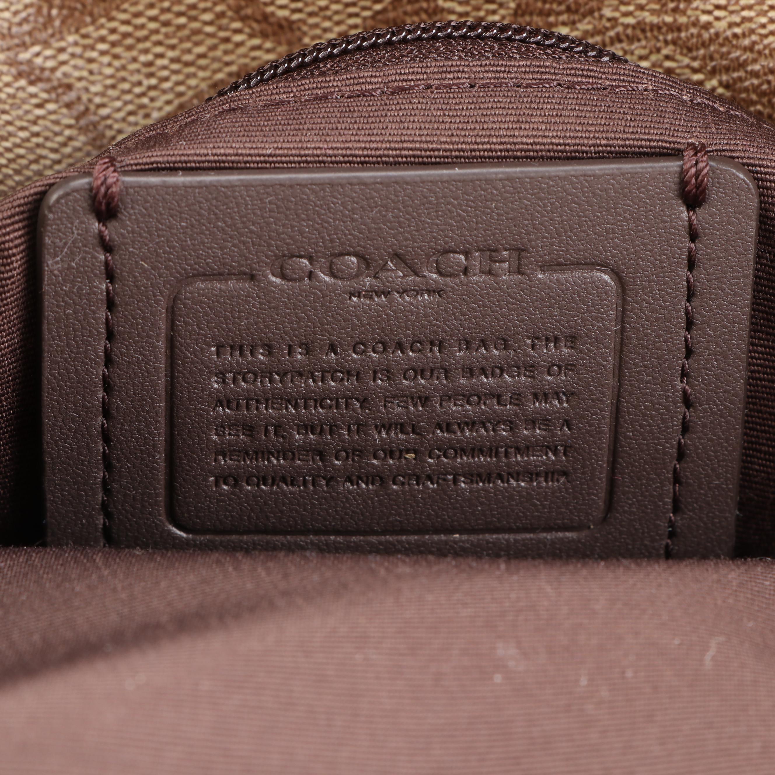 Coach Pennie Shoulder Bag and Wristlet in Signature Coated Canvas and Leather