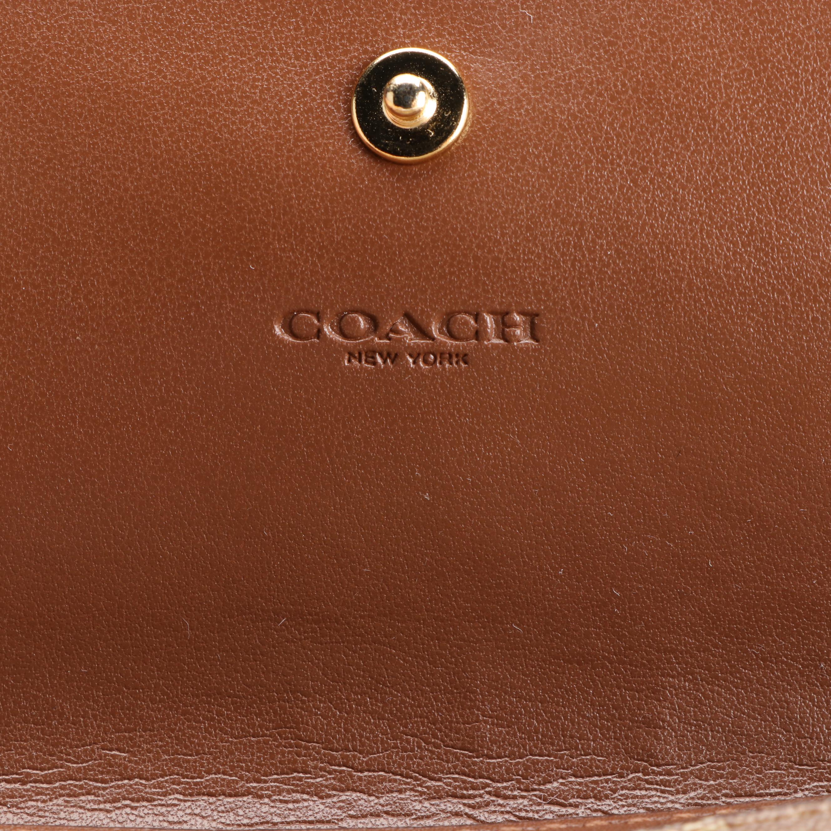 Coach Pennie Shoulder Bag and Wristlet in Signature Coated Canvas and Leather