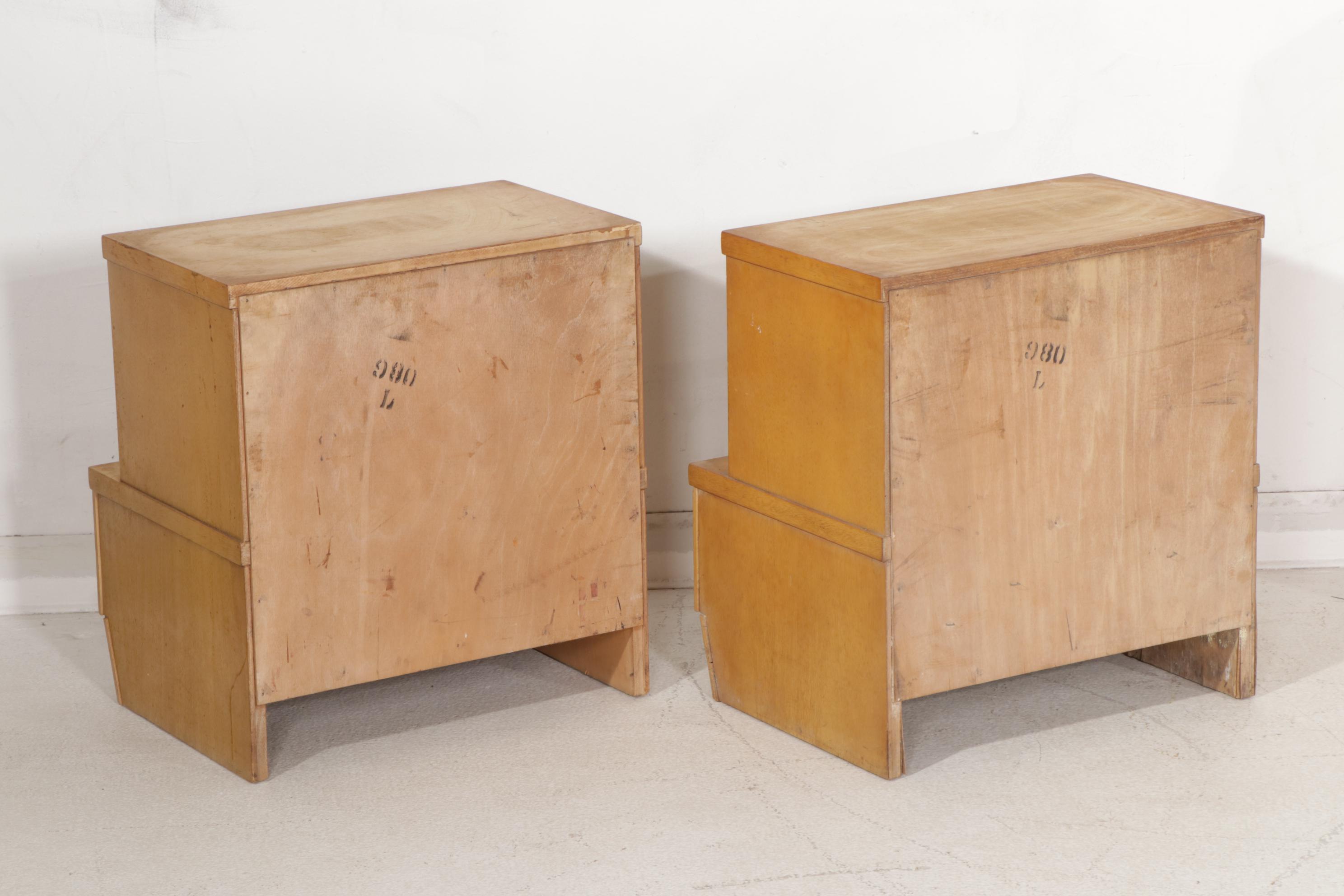 United Furniture Corporation Mid Century Modern Blonde Wood Bedroom Set