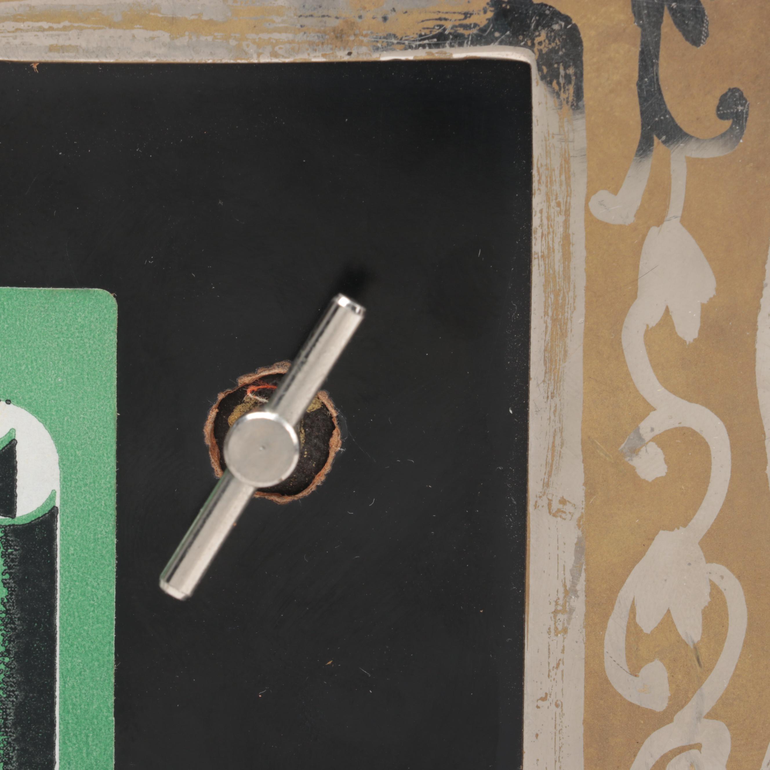 Fred Zimbalist Chased and Engraved Bird Motif Metal Thorens Swiss Music Box