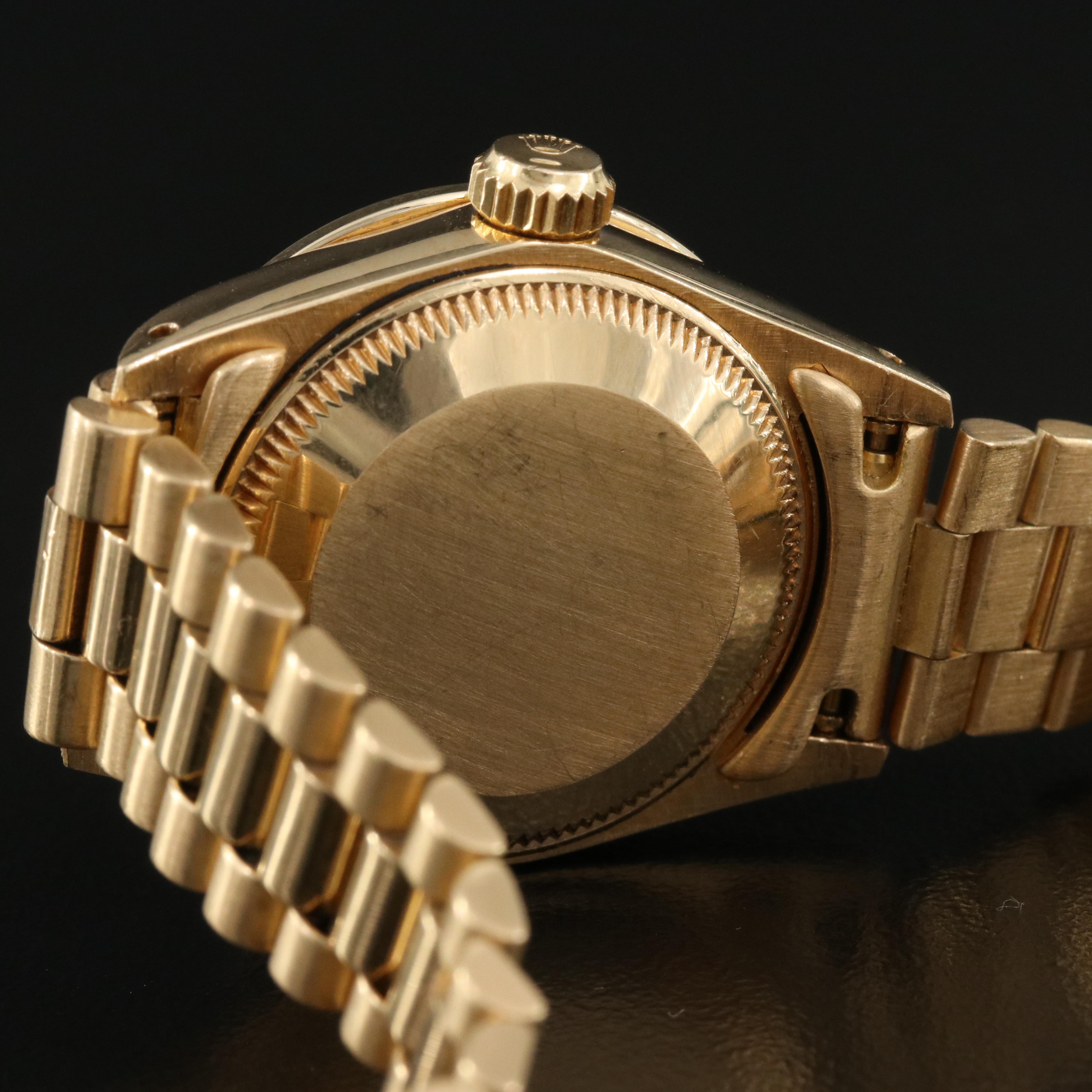 18K Rolex Diamond and Sapphire Datejust , President Bracelet Watch