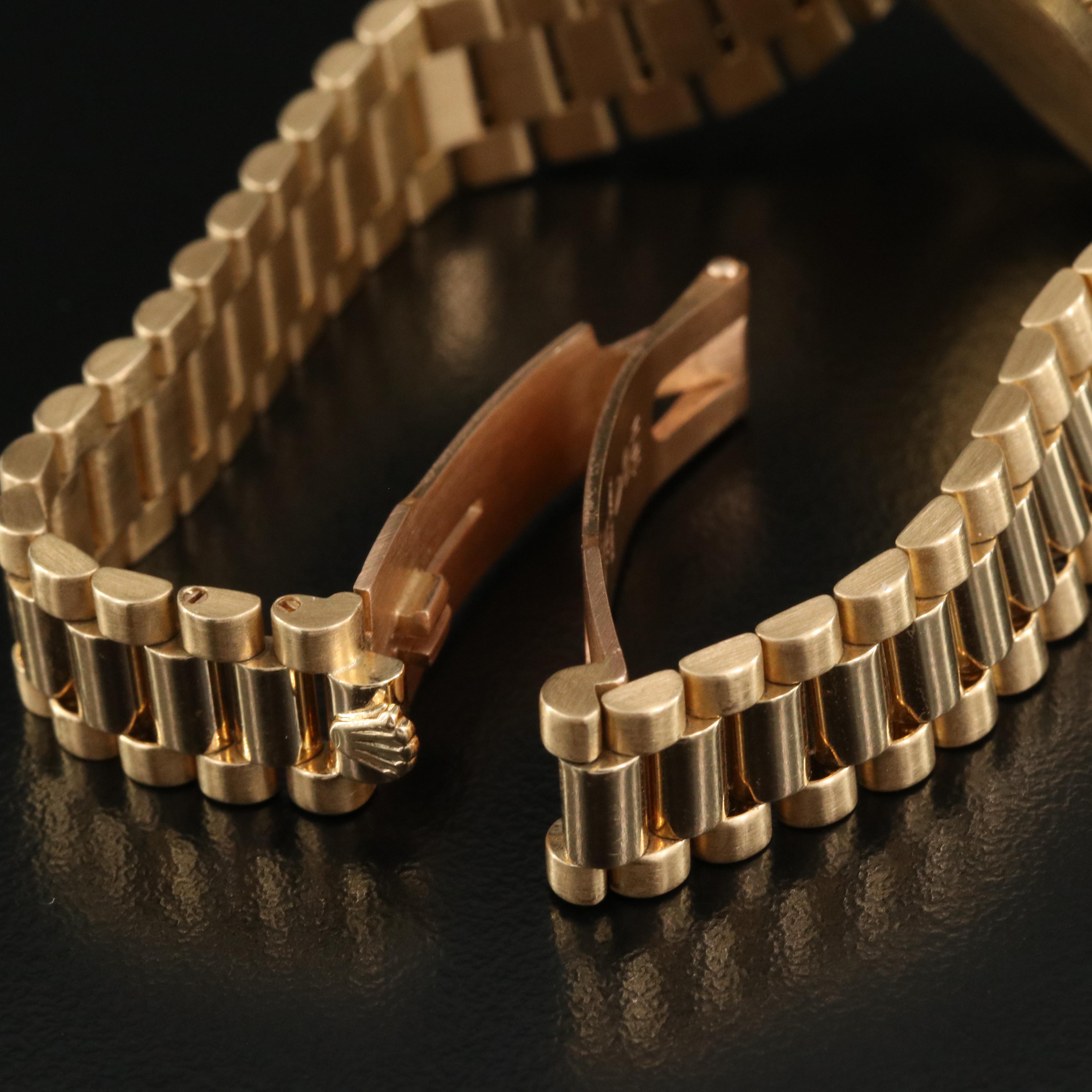 18K Rolex Diamond and Sapphire Datejust , President Bracelet Watch