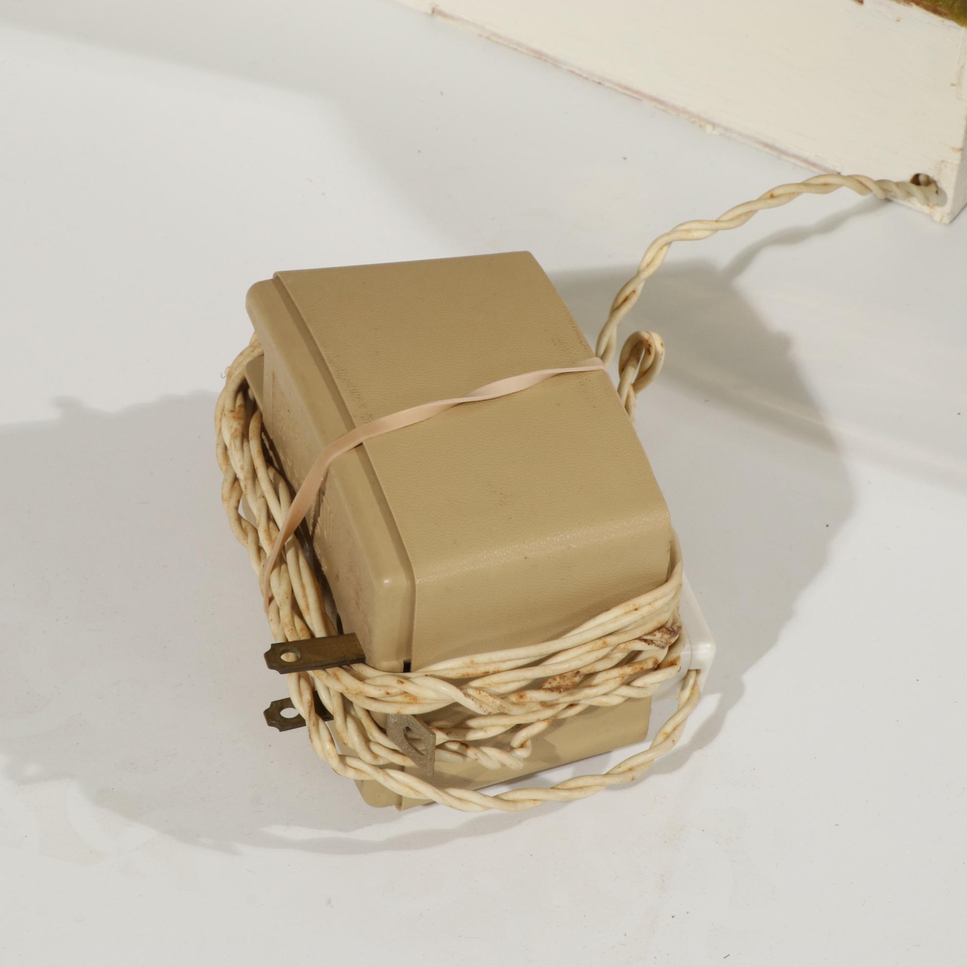 Handcrafted Wooden Doll House With Accessories, 20th Century