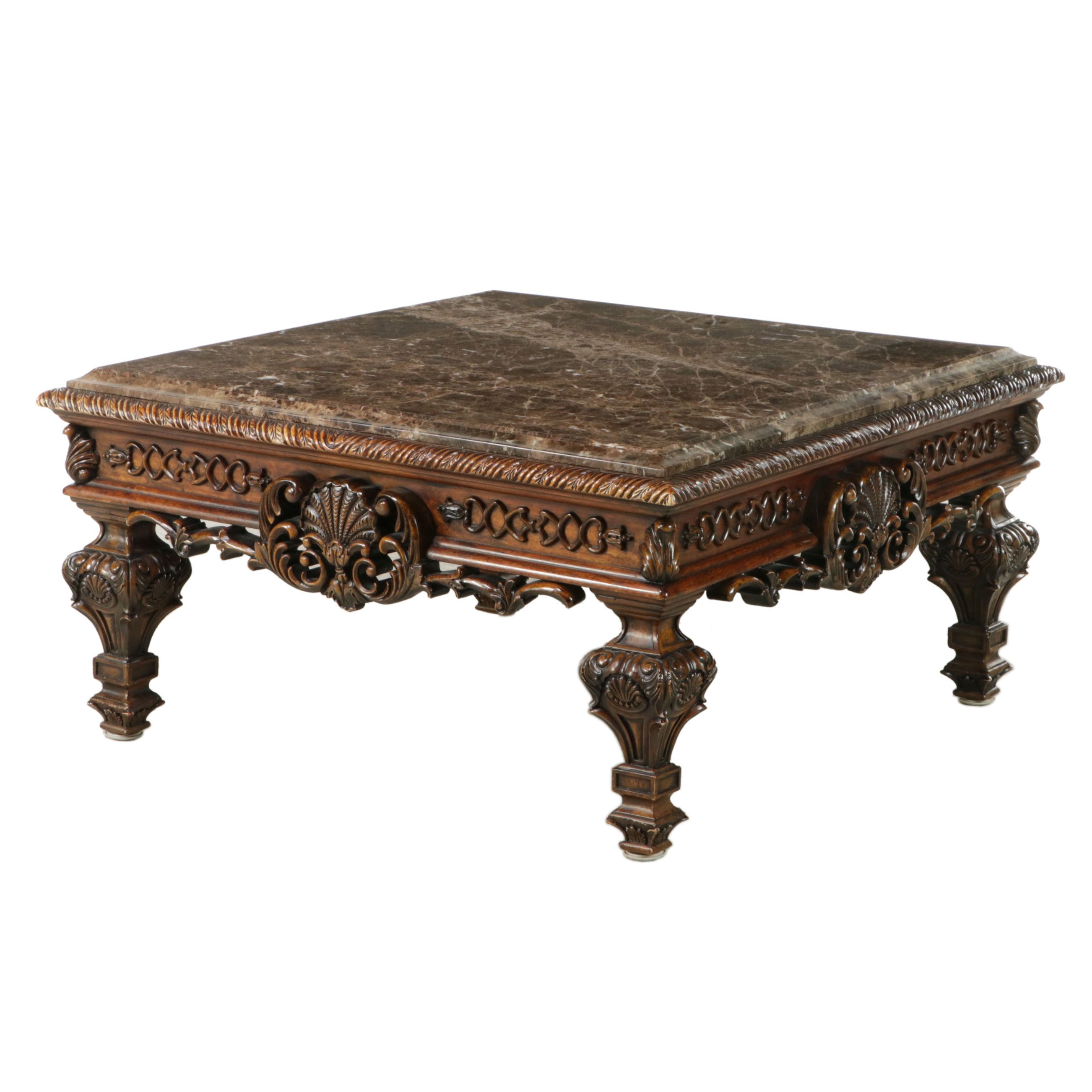 Ashley Furniture "Casa Mollino" Marble Top Coffee Table EBTH