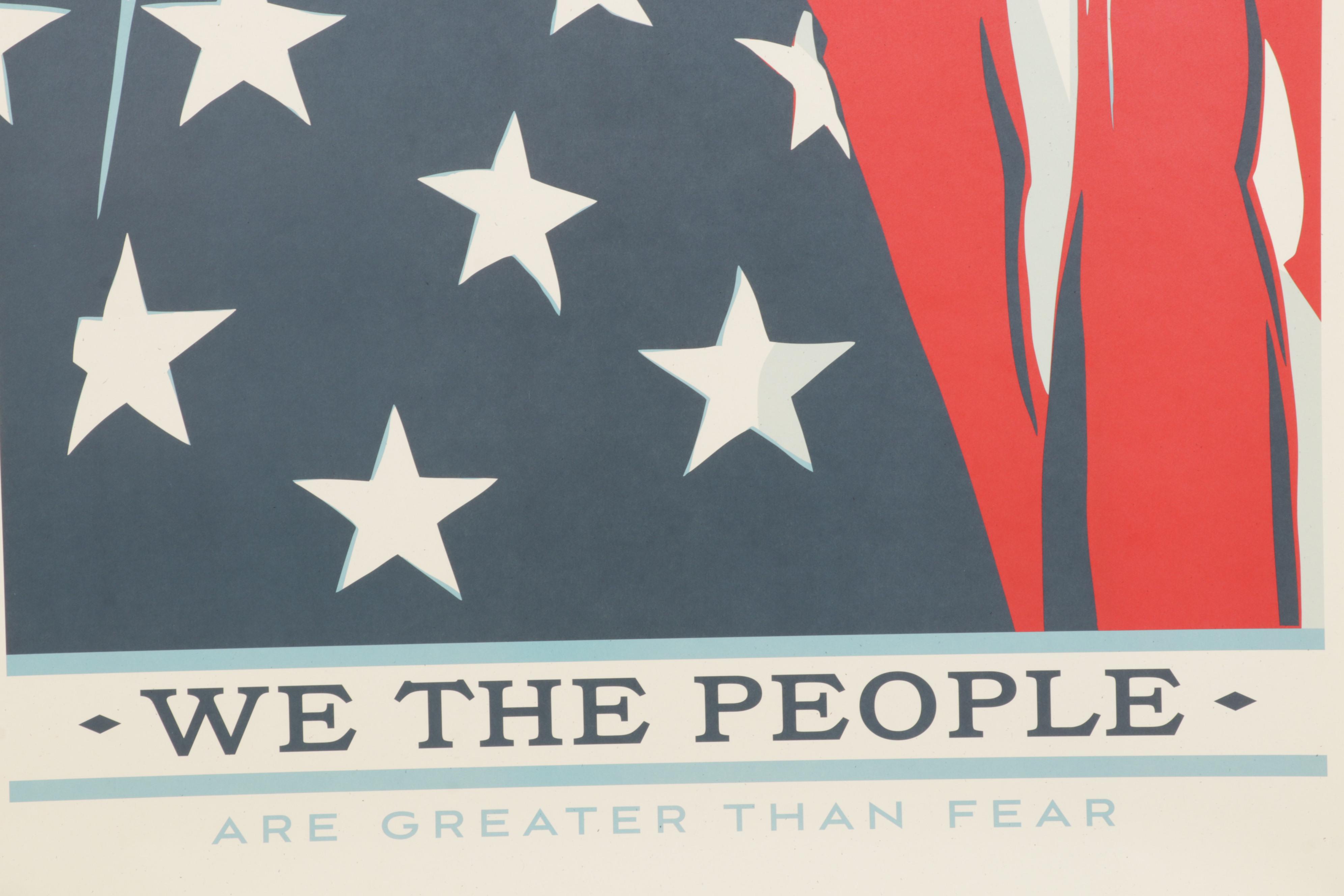 Shepard Fairey for Amplifier Giclée "We the People: Are Greater Than Fear"