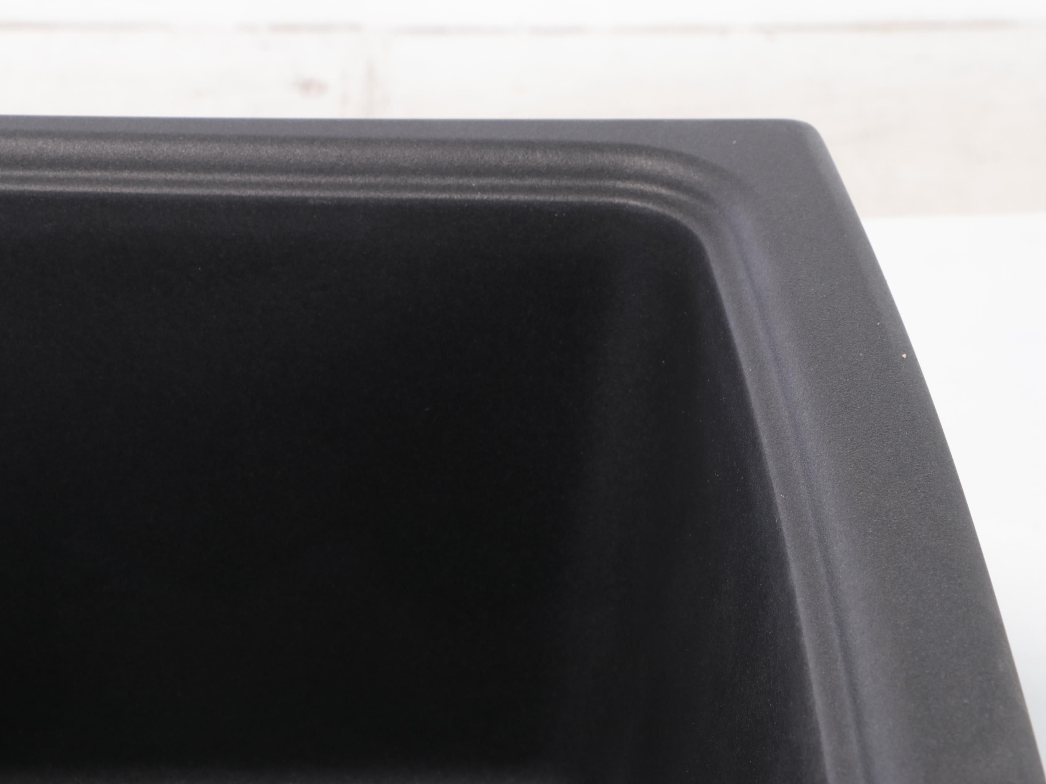 33" Matte Black Granite Composite Drop-In Kitchen Farmhouse Sink