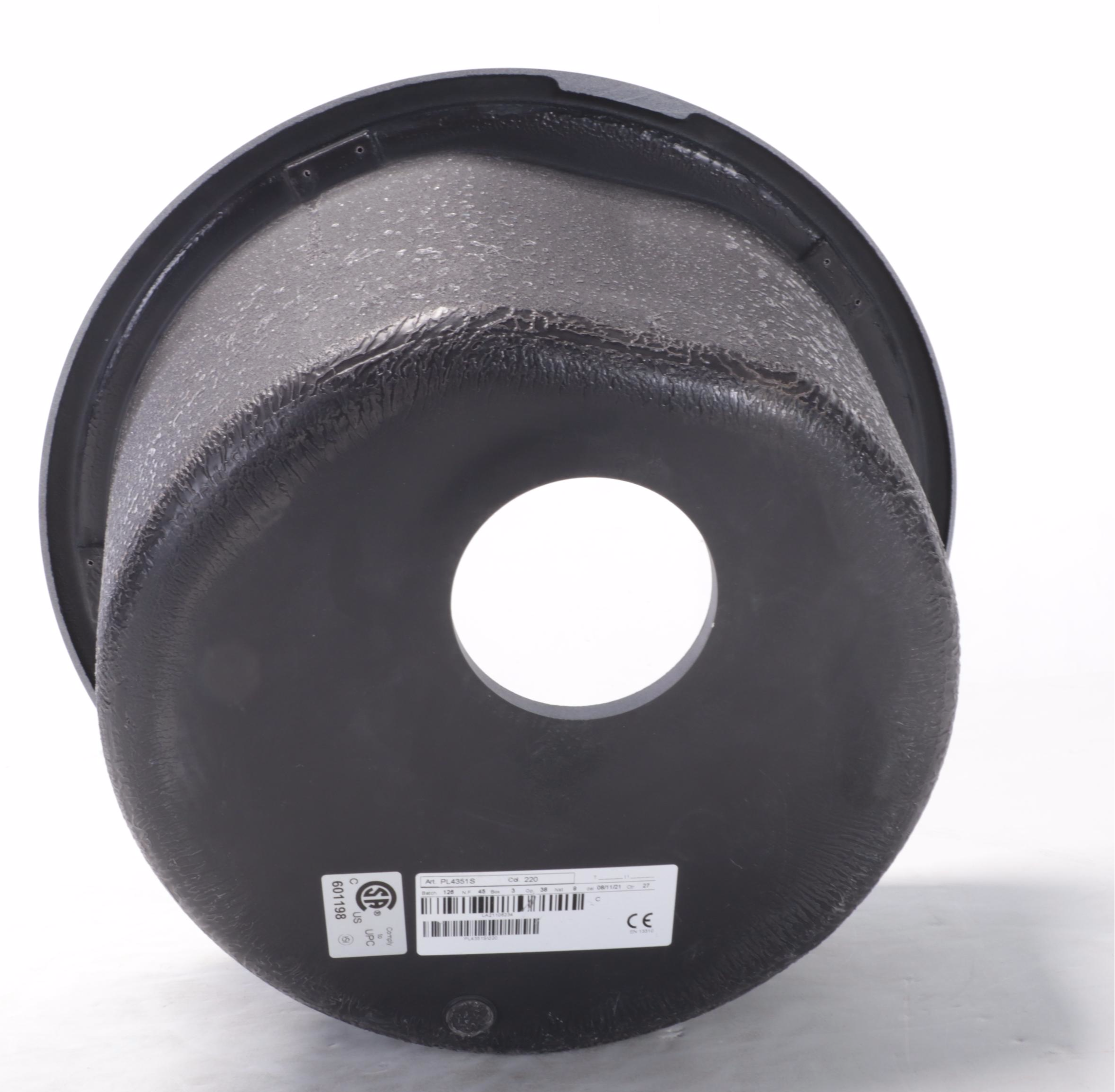 Matte Black Granite Composite Drop-In Round Prep Sink