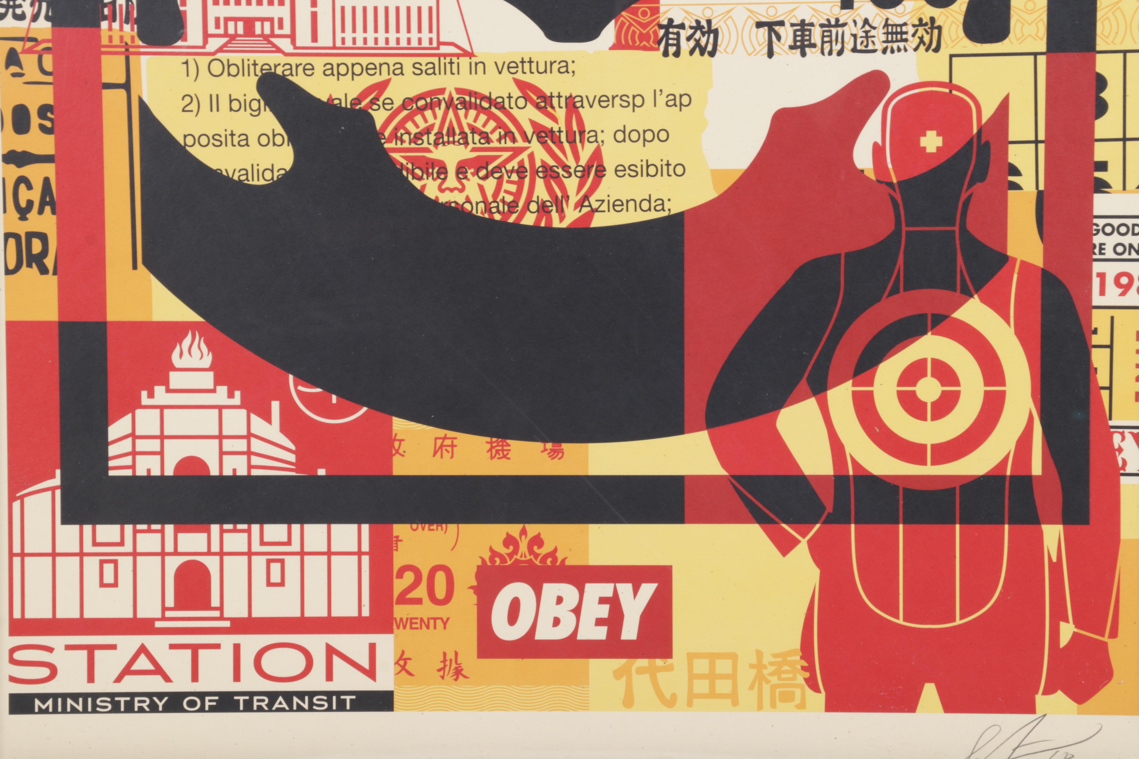 Shepard Fairey Offset Print "OBEY 3-Face Collage," 2018