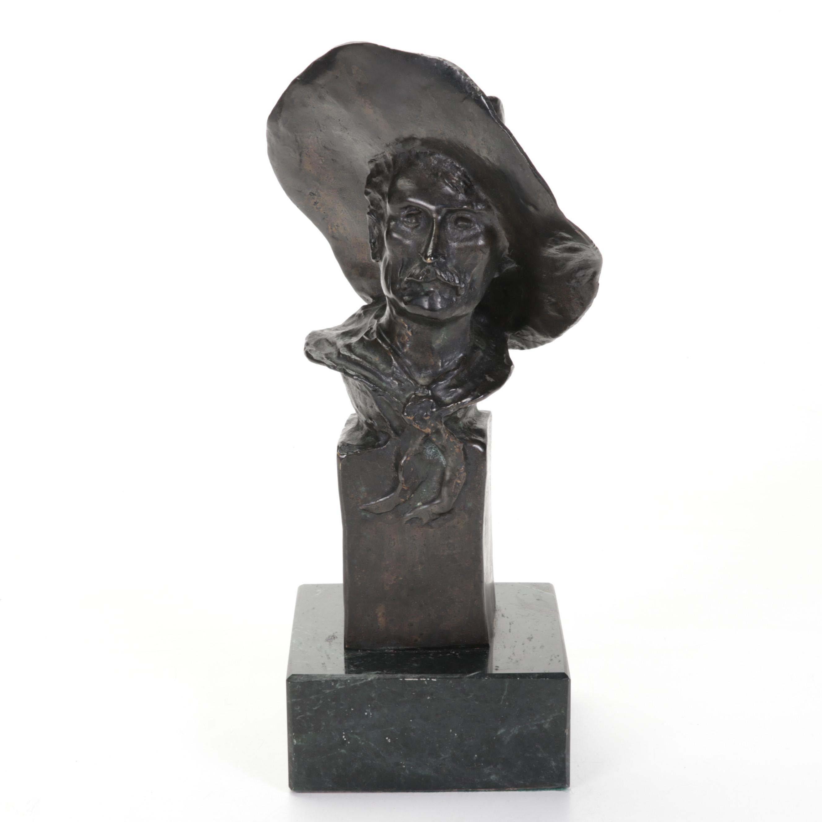 Bronze Sculpture After Frederic Remington "The Sergeant," Mid-Late 20th Century