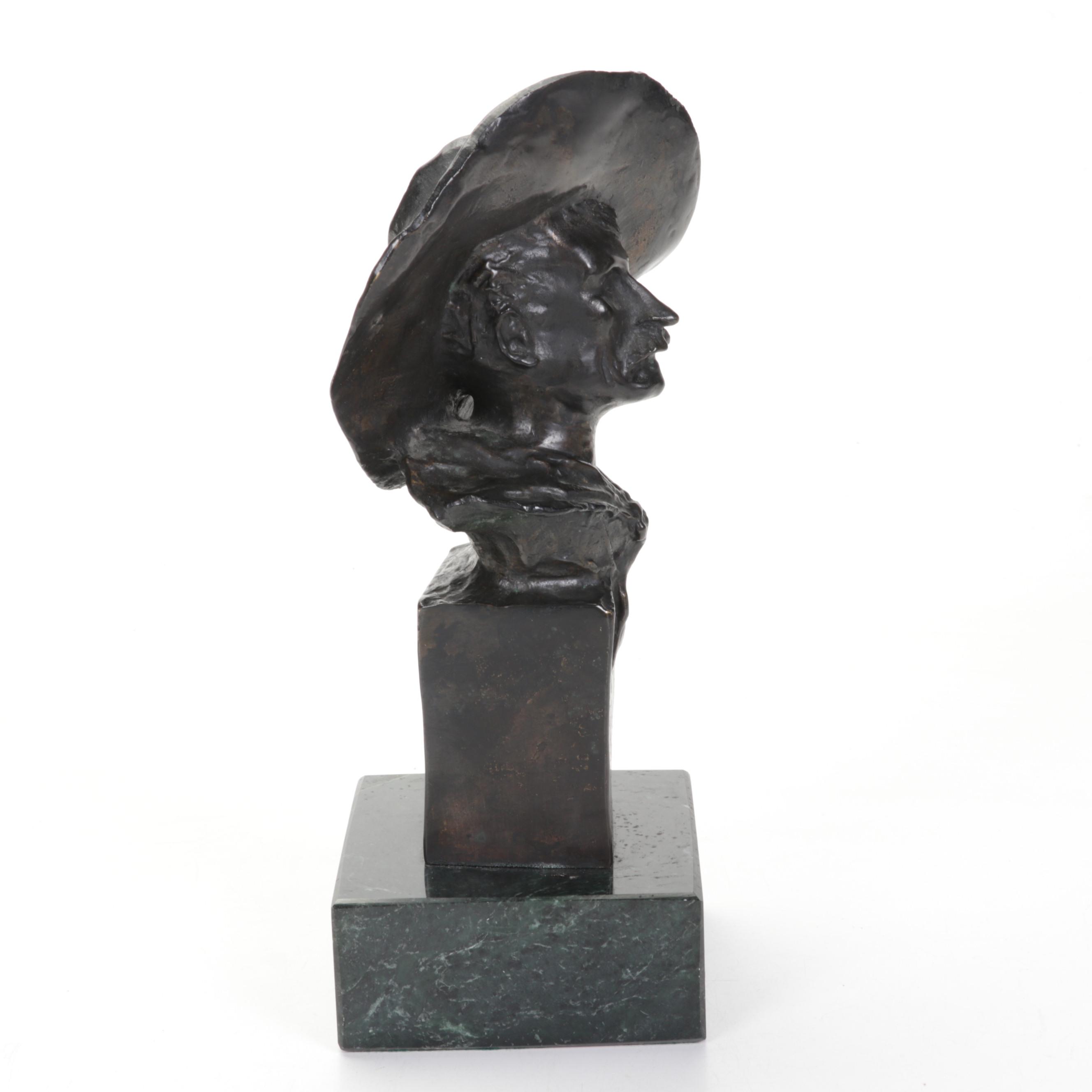 Bronze Sculpture After Frederic Remington "The Sergeant," Mid-Late 20th Century