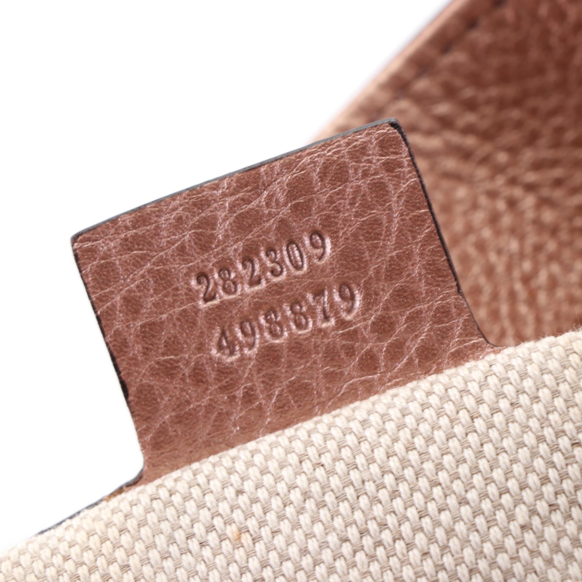 Gucci Soho Interlocking GG Hobo Bag in Metallic Leather with Fringe Tassel