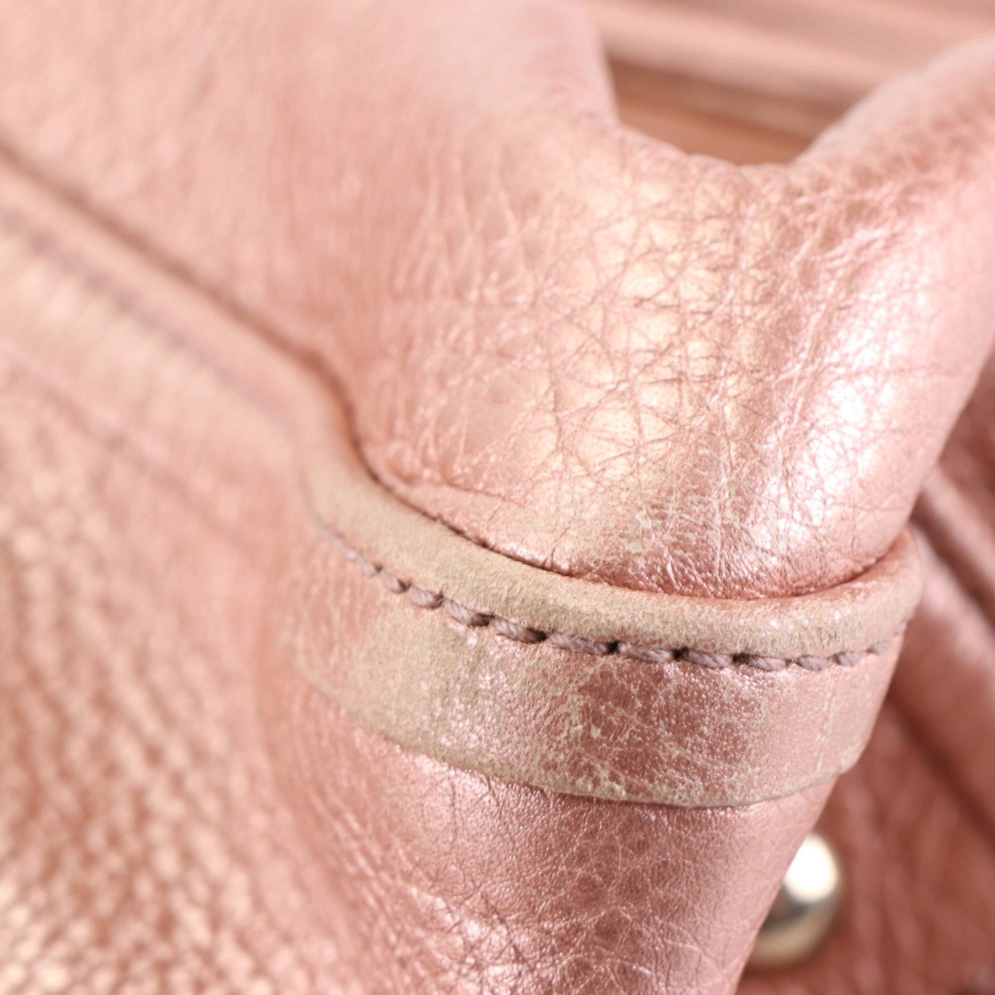 Gucci Soho Interlocking GG Hobo Bag in Metallic Leather with Fringe Tassel