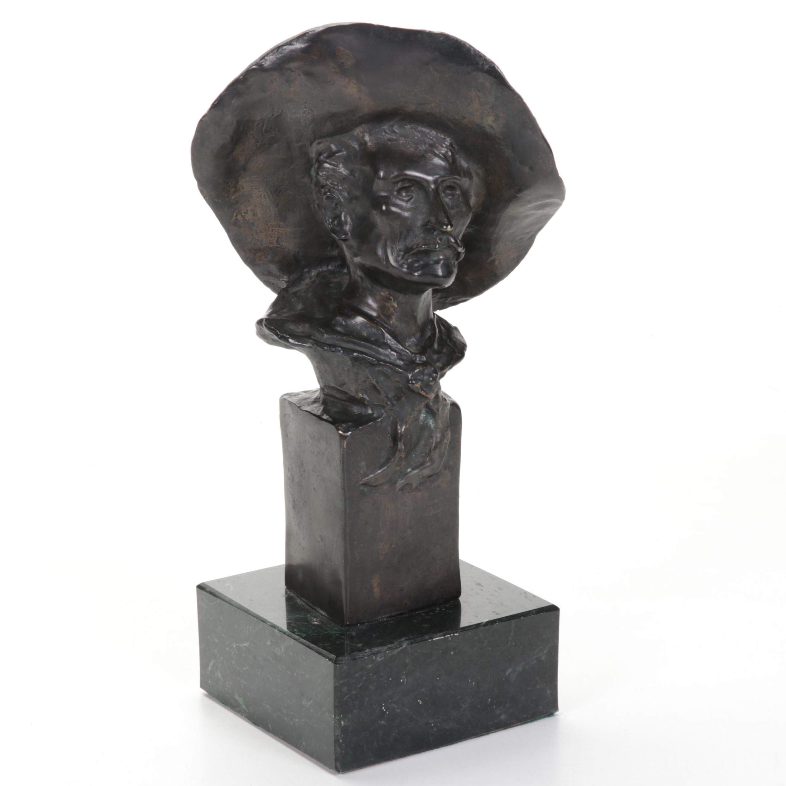 Bronze Sculpture After Frederic Remington "The Sergeant," Mid-Late 20th Century