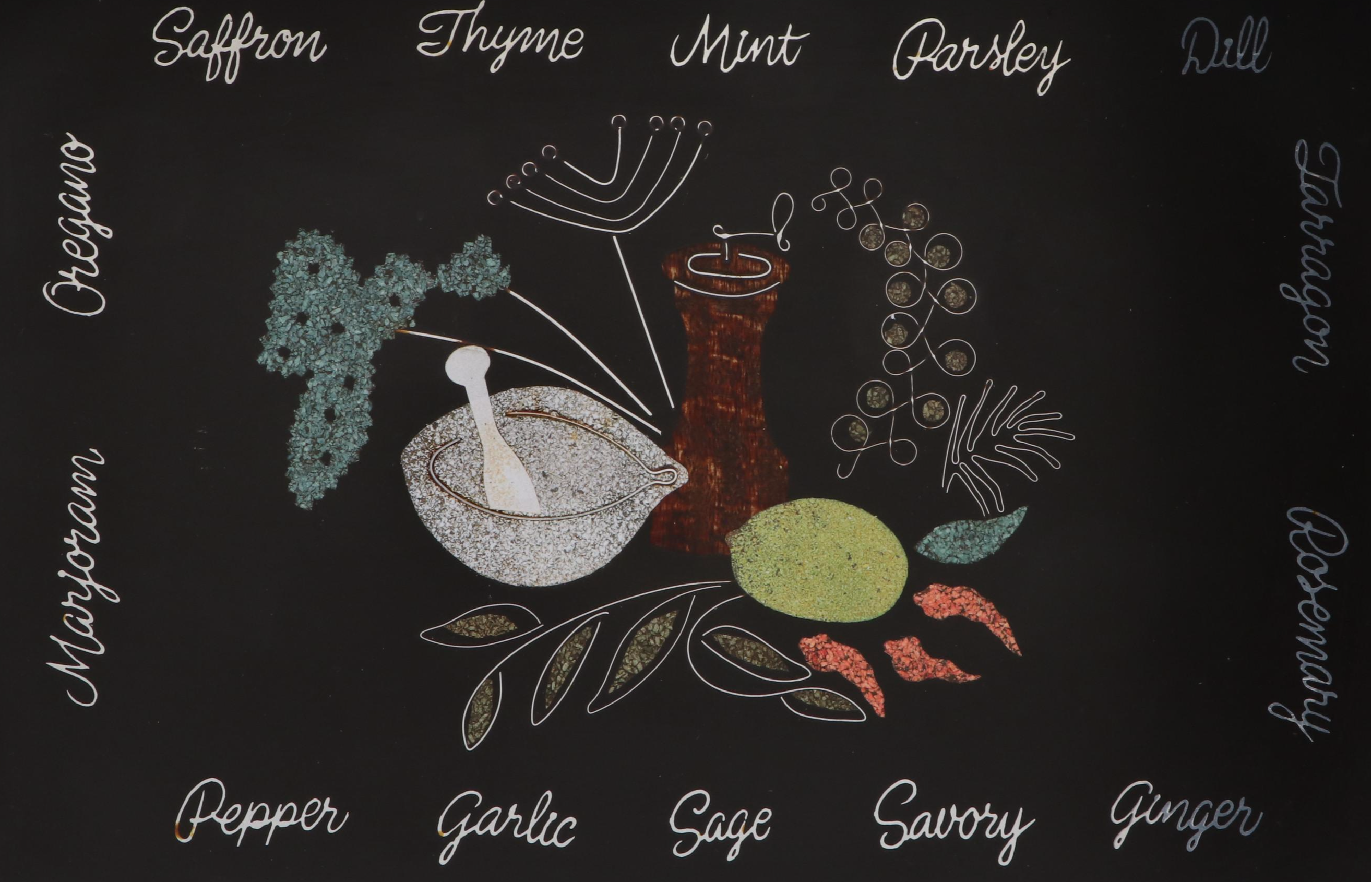 Couroc of Monterey Inlaid Serving Tray and Bowl