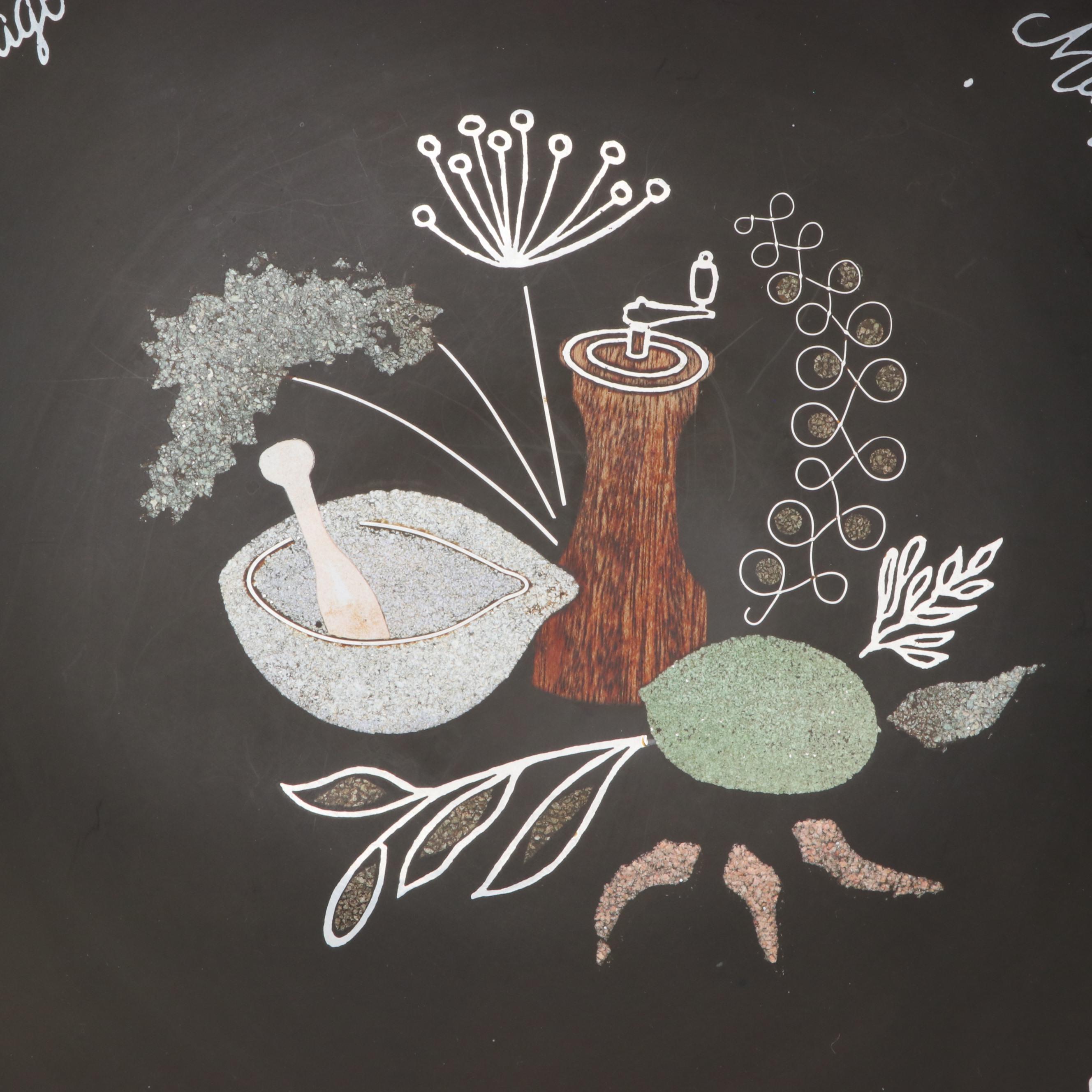 Couroc of Monterey Inlaid Serving Tray and Bowl