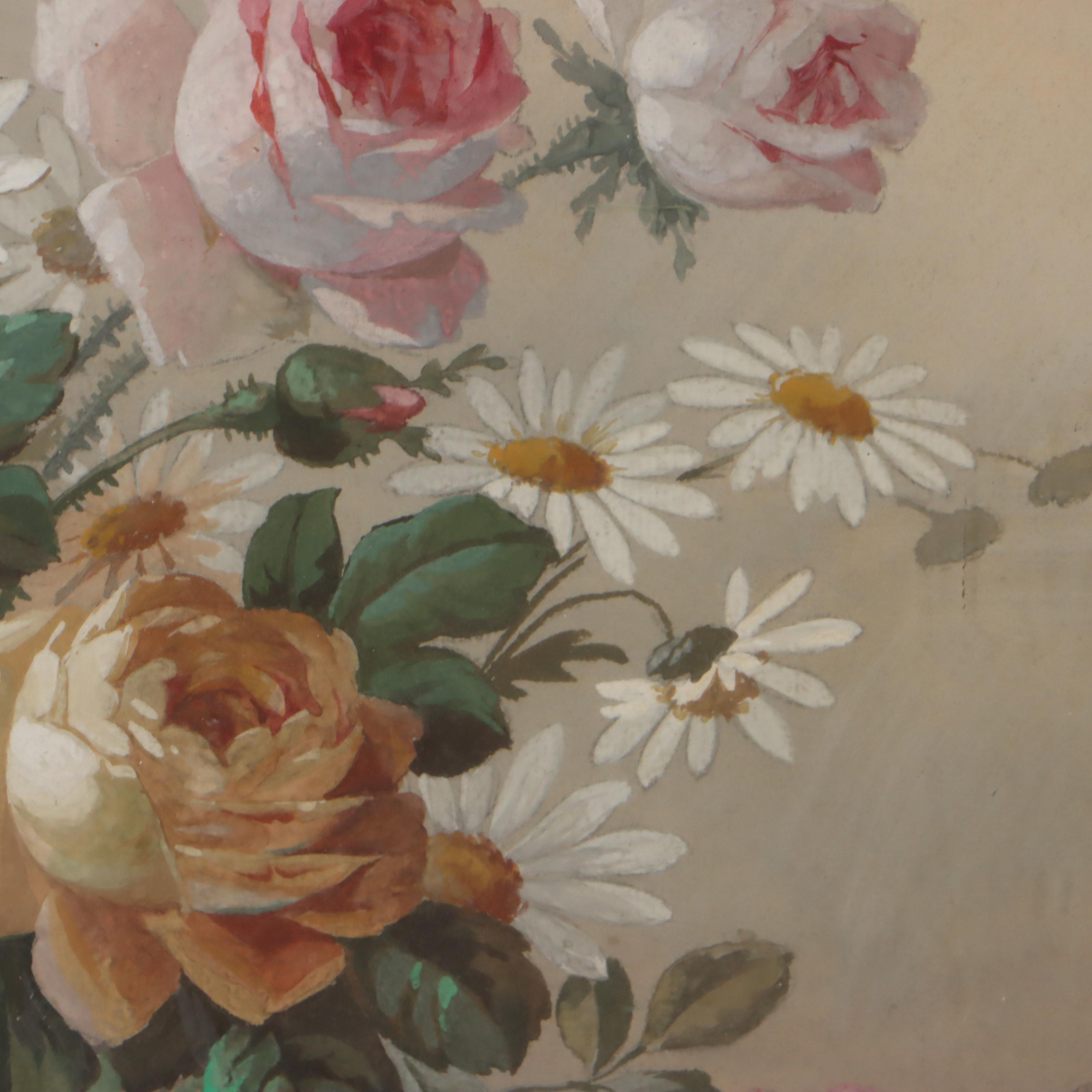 Watercolor Floral Still Life Painting