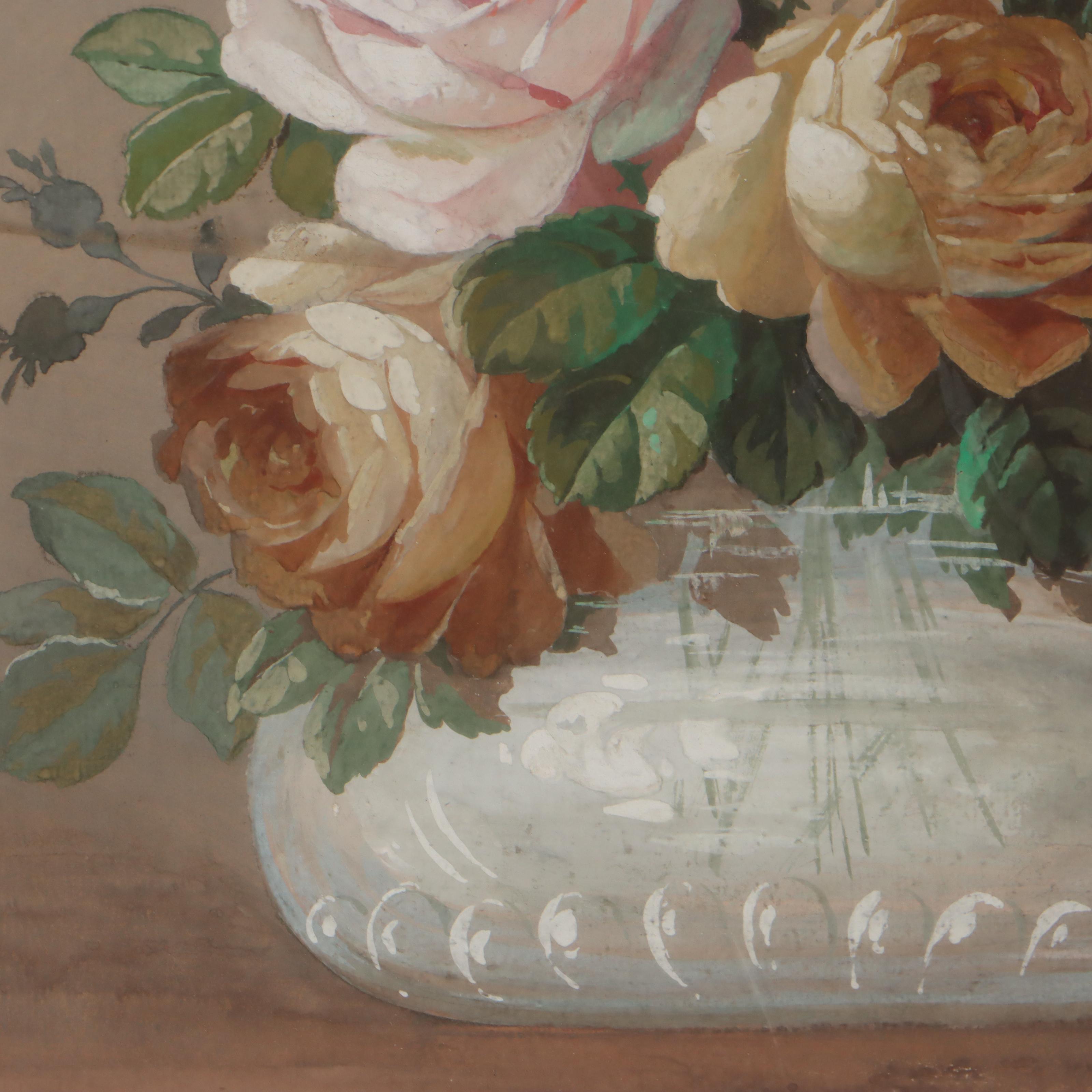 Watercolor Floral Still Life Painting