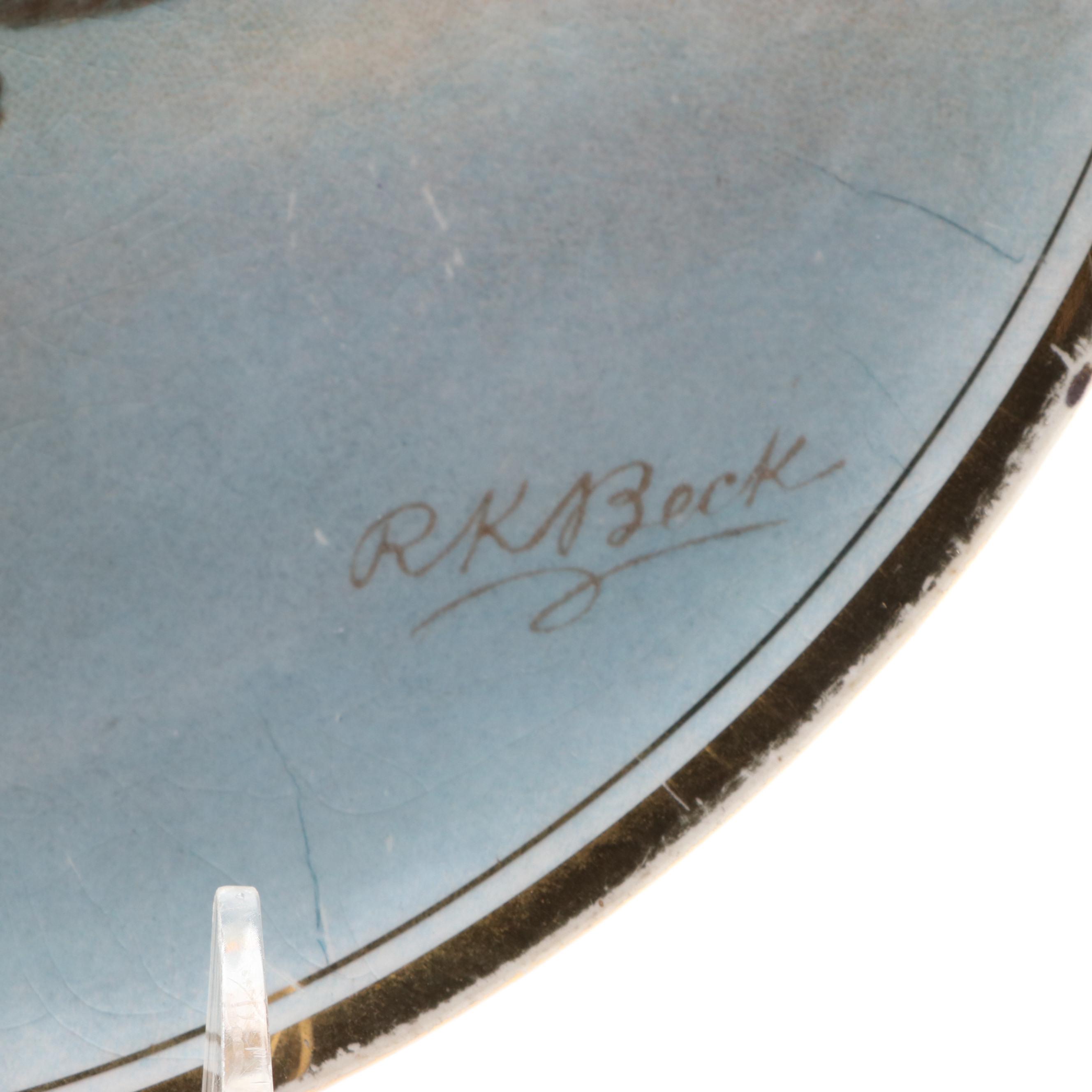 Hand-Painted Wild Bird Motif Porcelain Collectors Plates