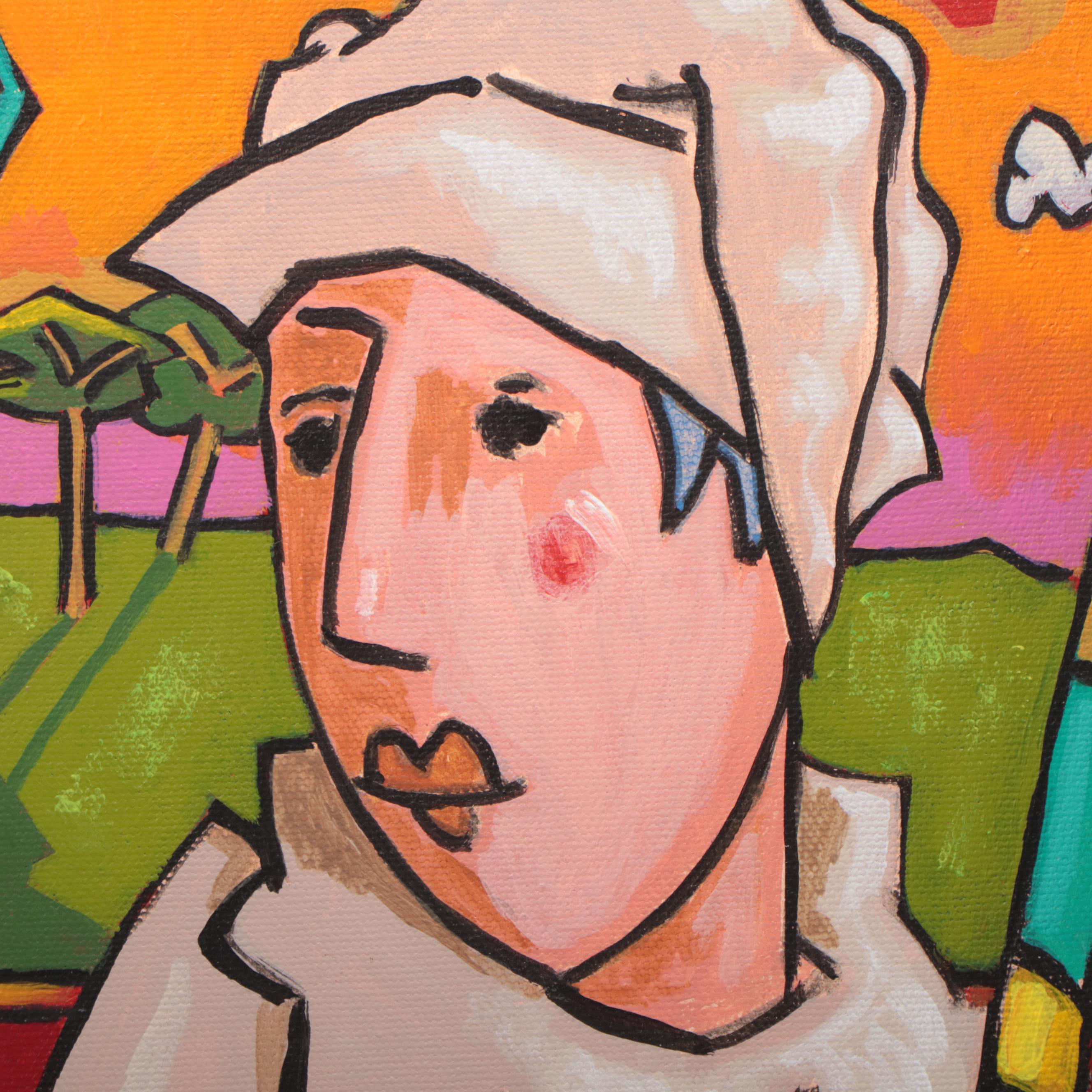 Tony Cacalano Acrylic Painting "Here's the Catcher There's the Rye," 2000