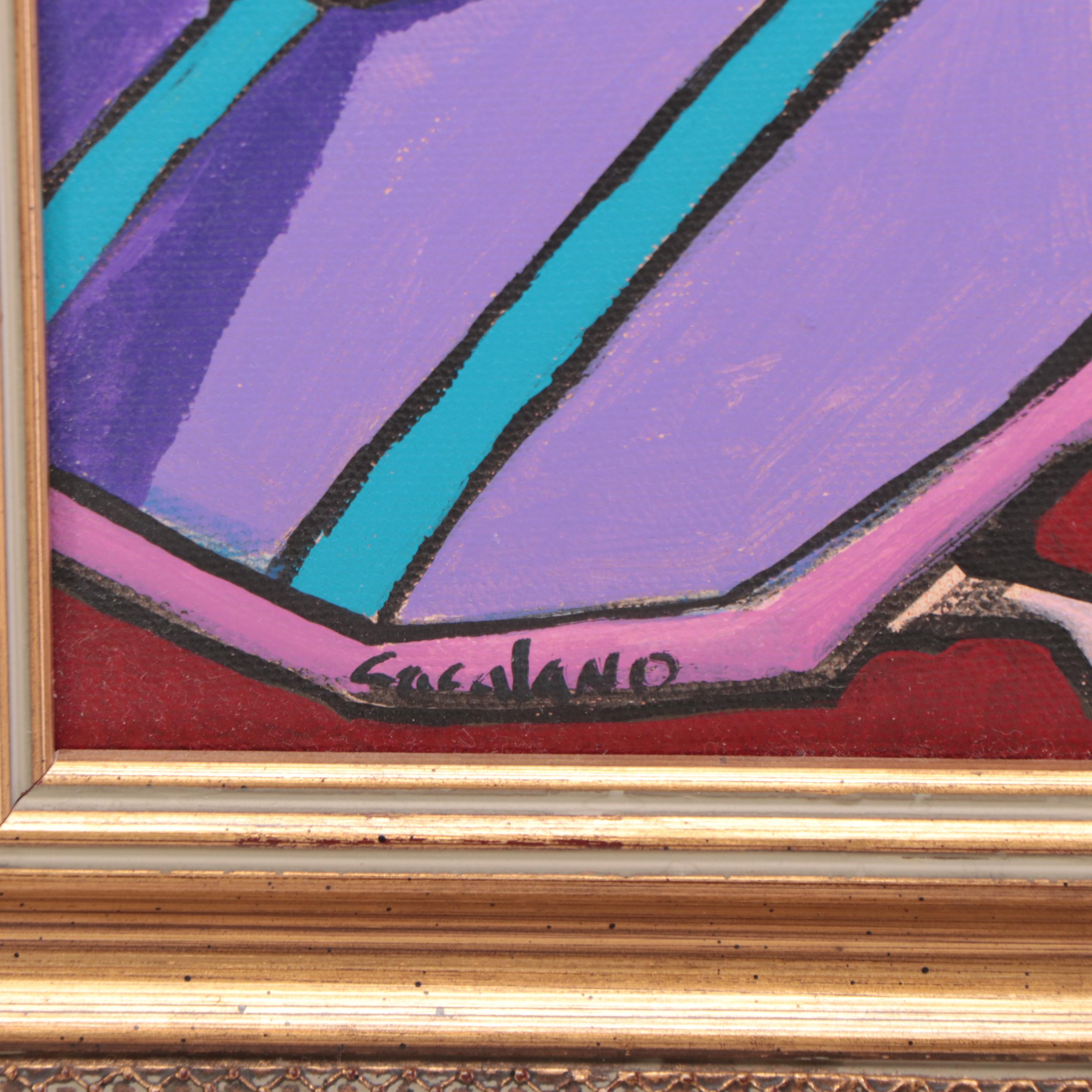 Tony Cacalano Acrylic Painting "Here's the Catcher There's the Rye," 2000