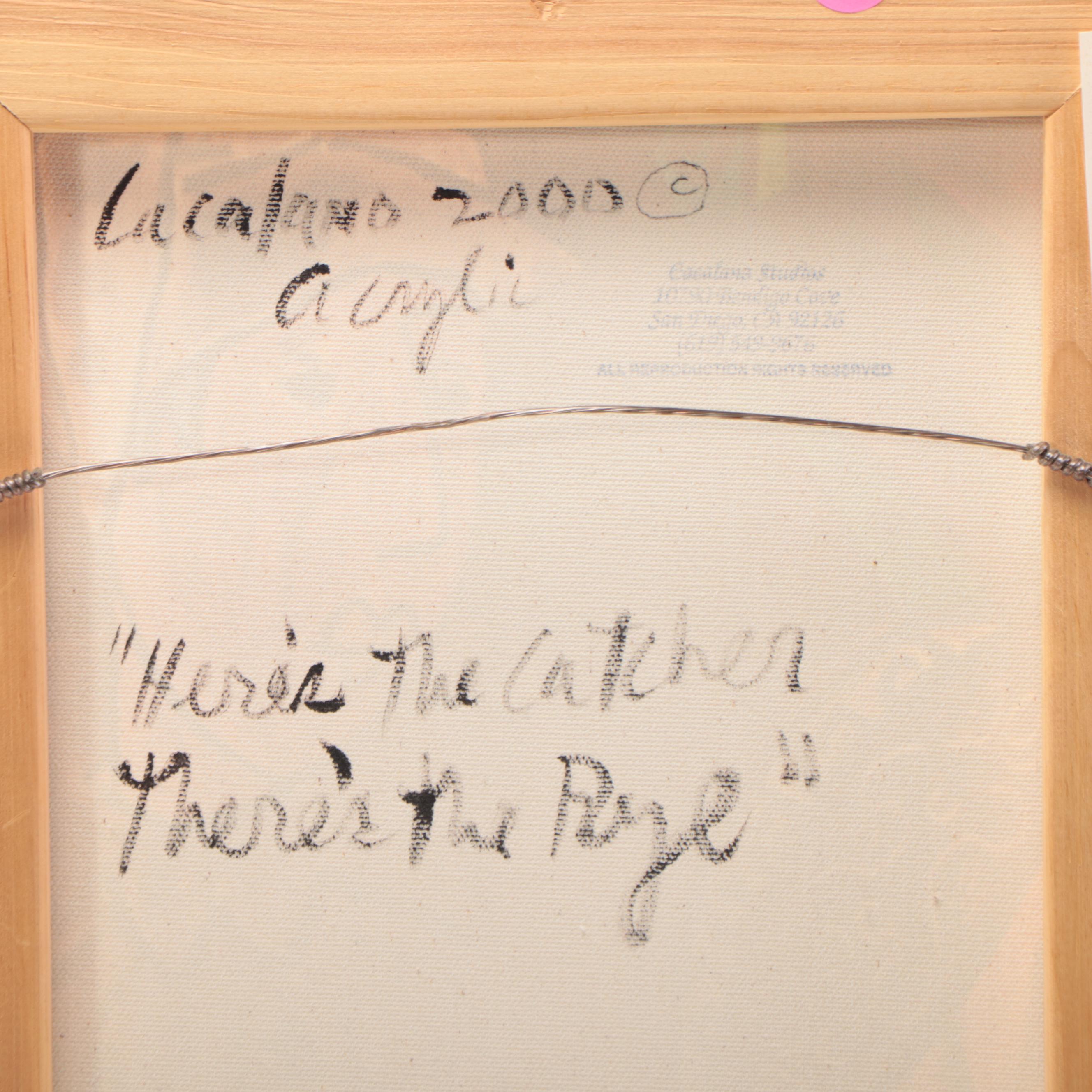 Tony Cacalano Acrylic Painting "Here's the Catcher There's the Rye," 2000