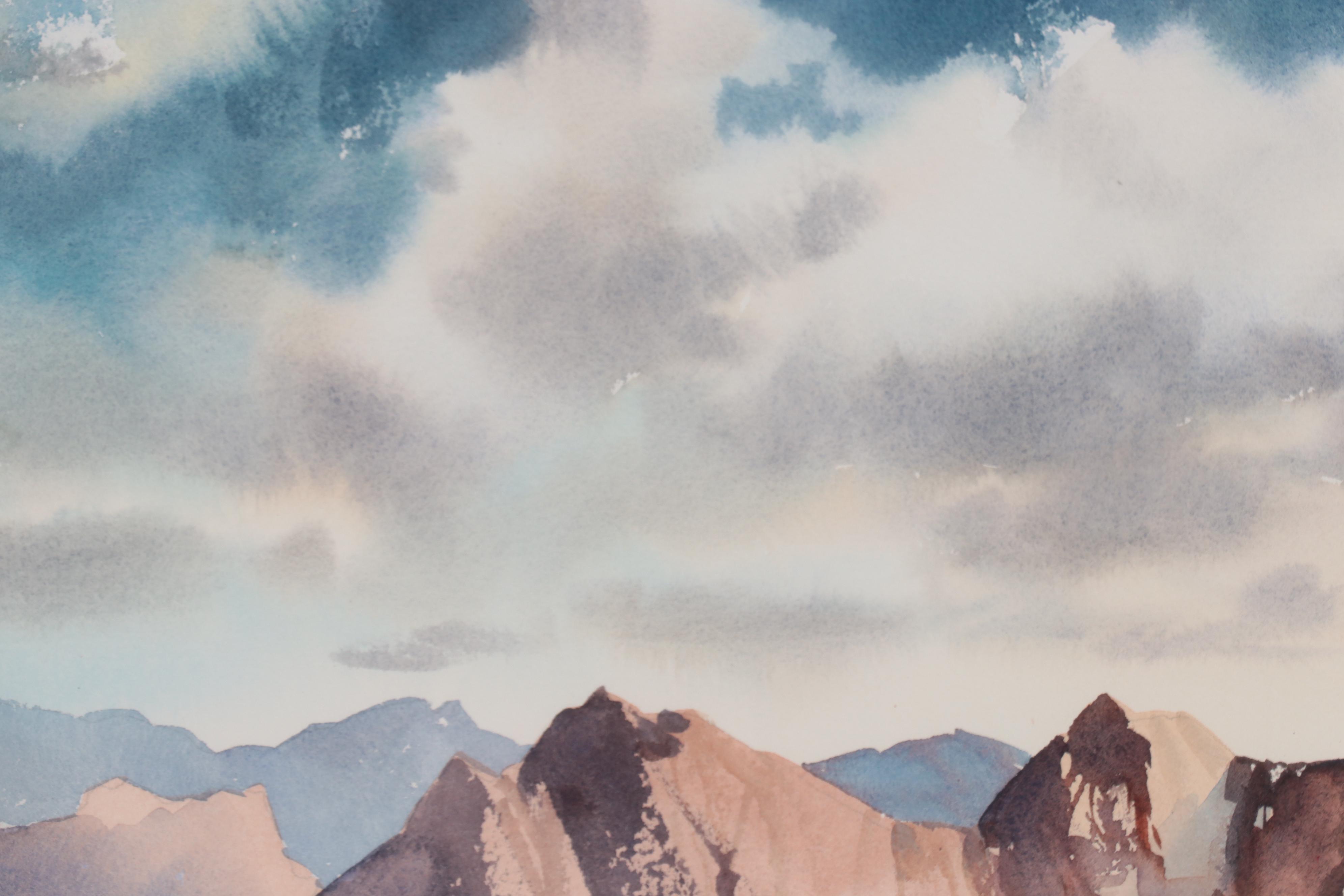 Western Landscape Watercolor Painting