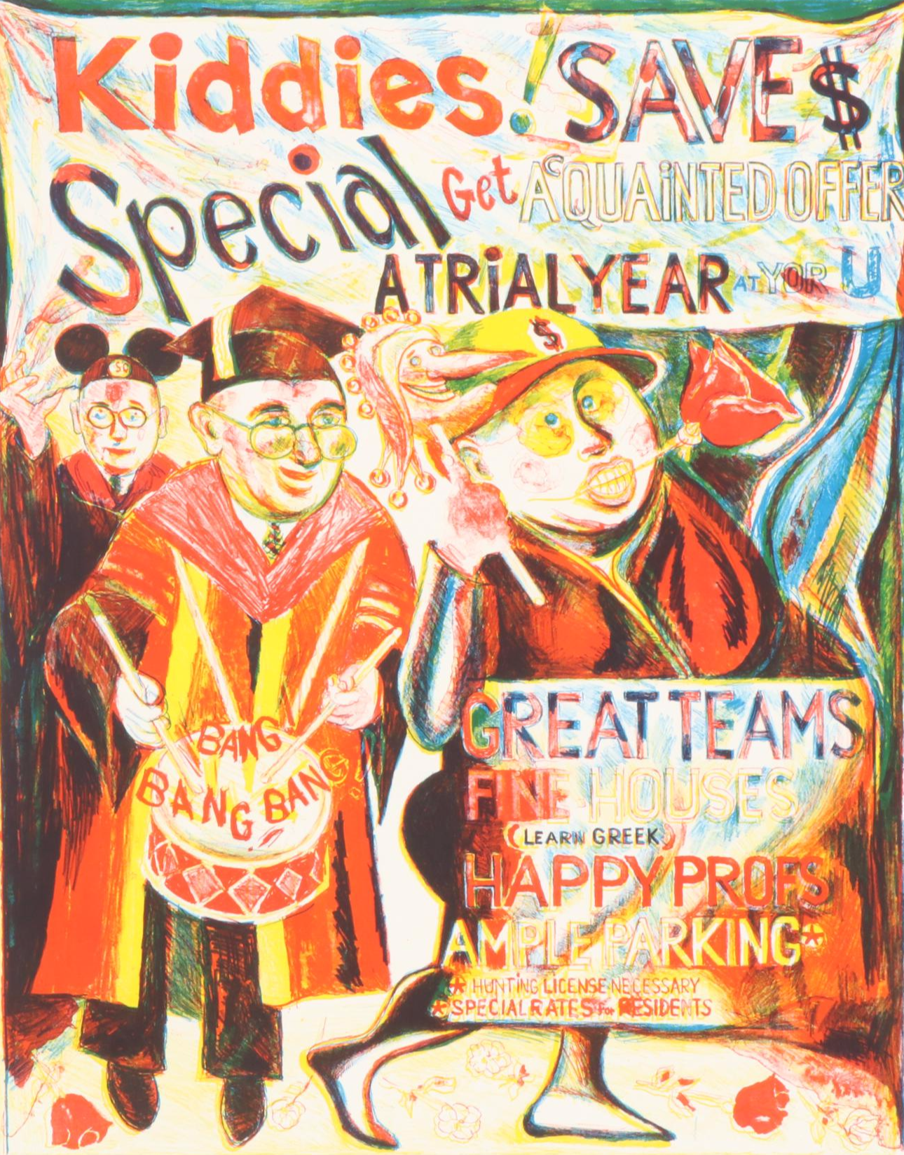 Sidney Chafetz Color Lithograph "Panem et Circenses," 2001