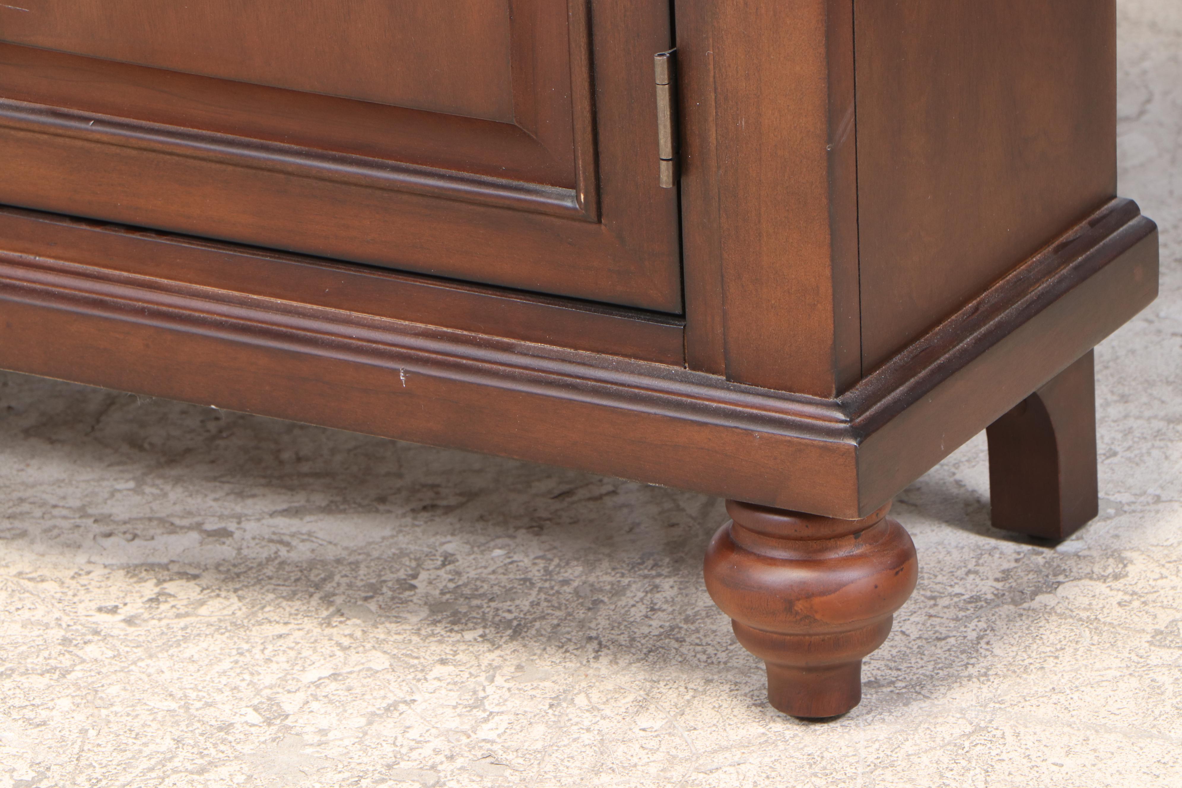 Ballard Designs "Martin" Three-Door Console Cabinet in Walnut Finish